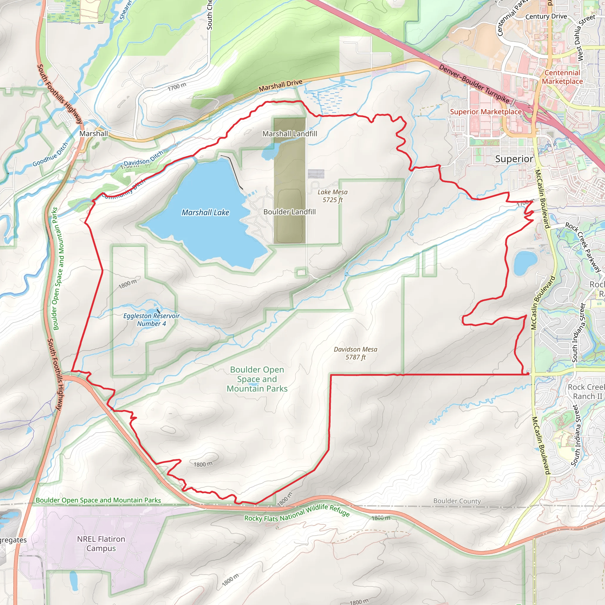 Coalton, High Plains and Mayhoffer Loop Trail mobile static map