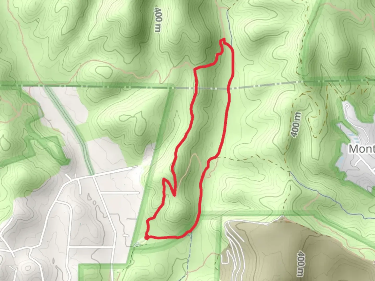 An image depicting the trail Cheeseboro Canyon and Modelo Loop Trail and its surrounding area.