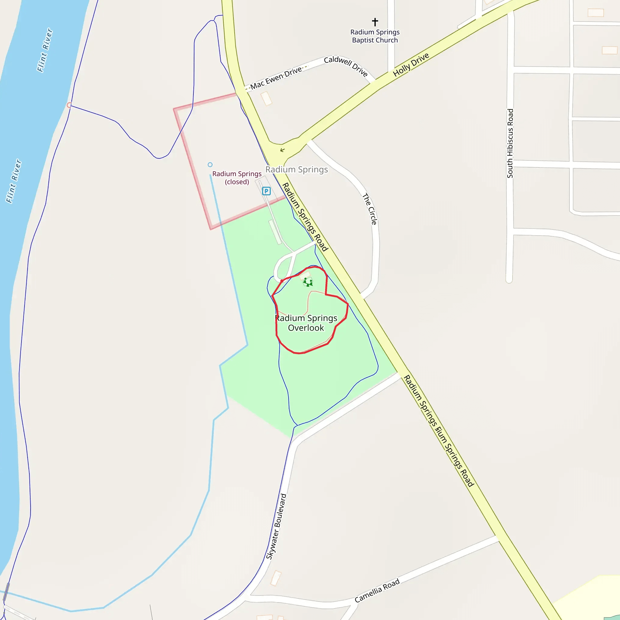 Radium Springs Overlook Loop mobile static map
