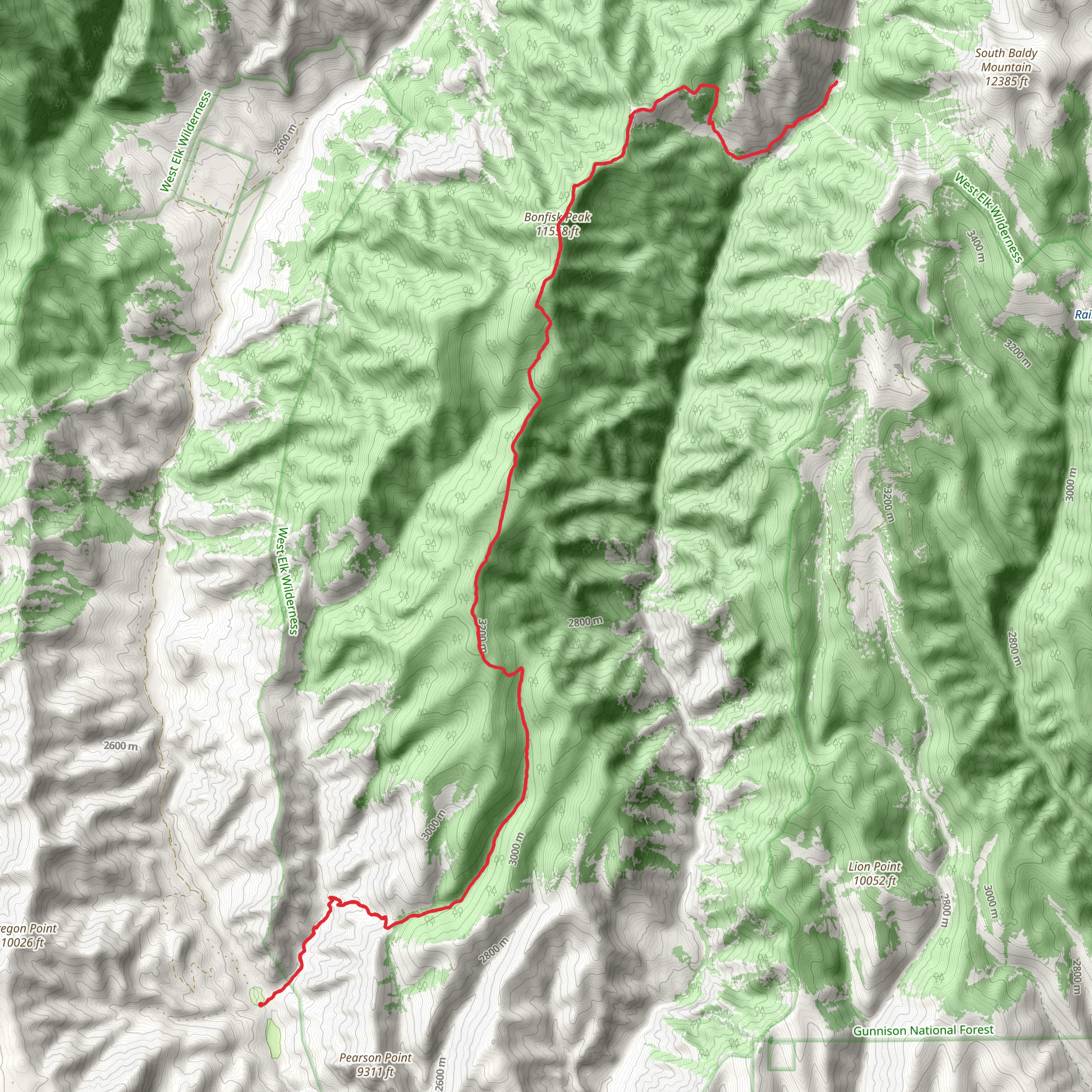 Coal Mesa Trail mobile static map