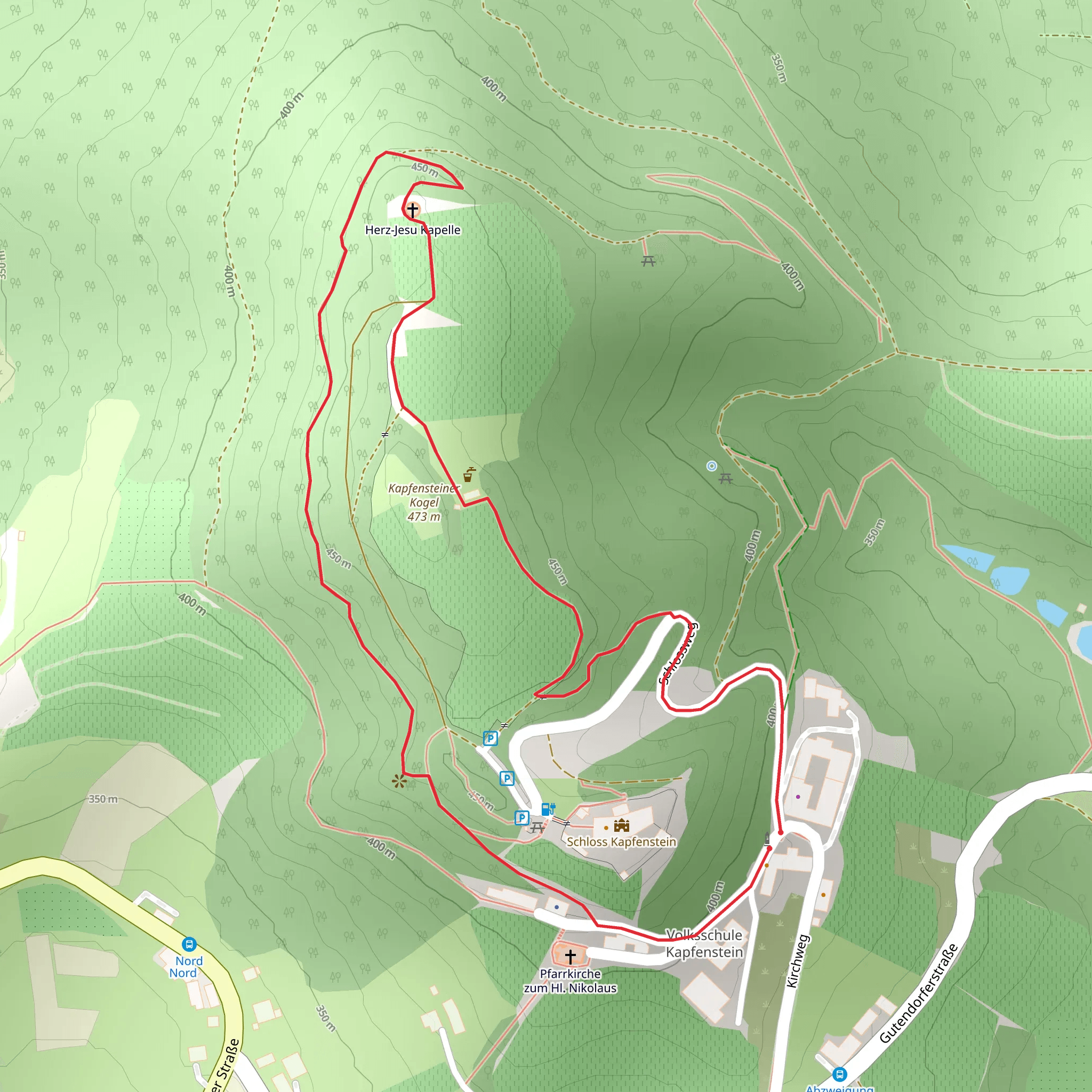 Kapfenstein Geo Loop Trail mobile static map