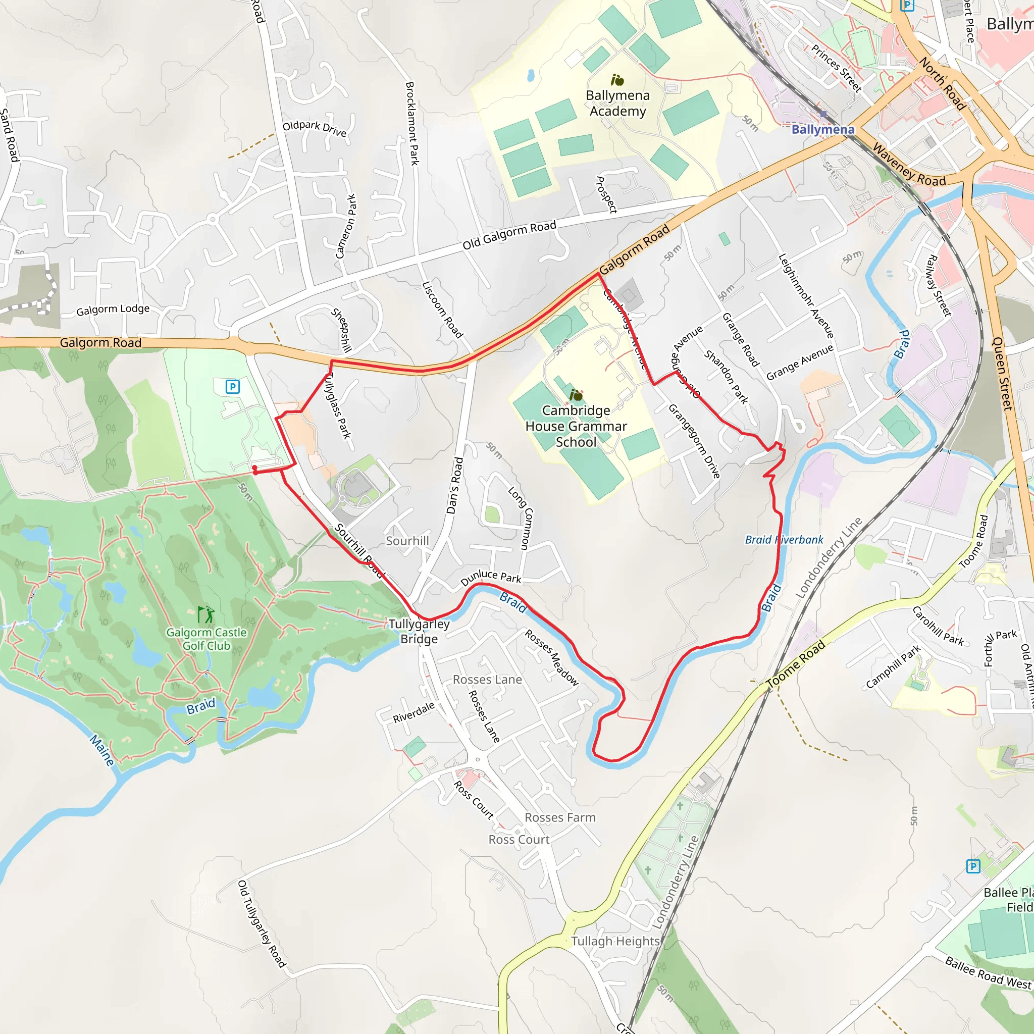 Tullaghgarley Bridge mobile static map