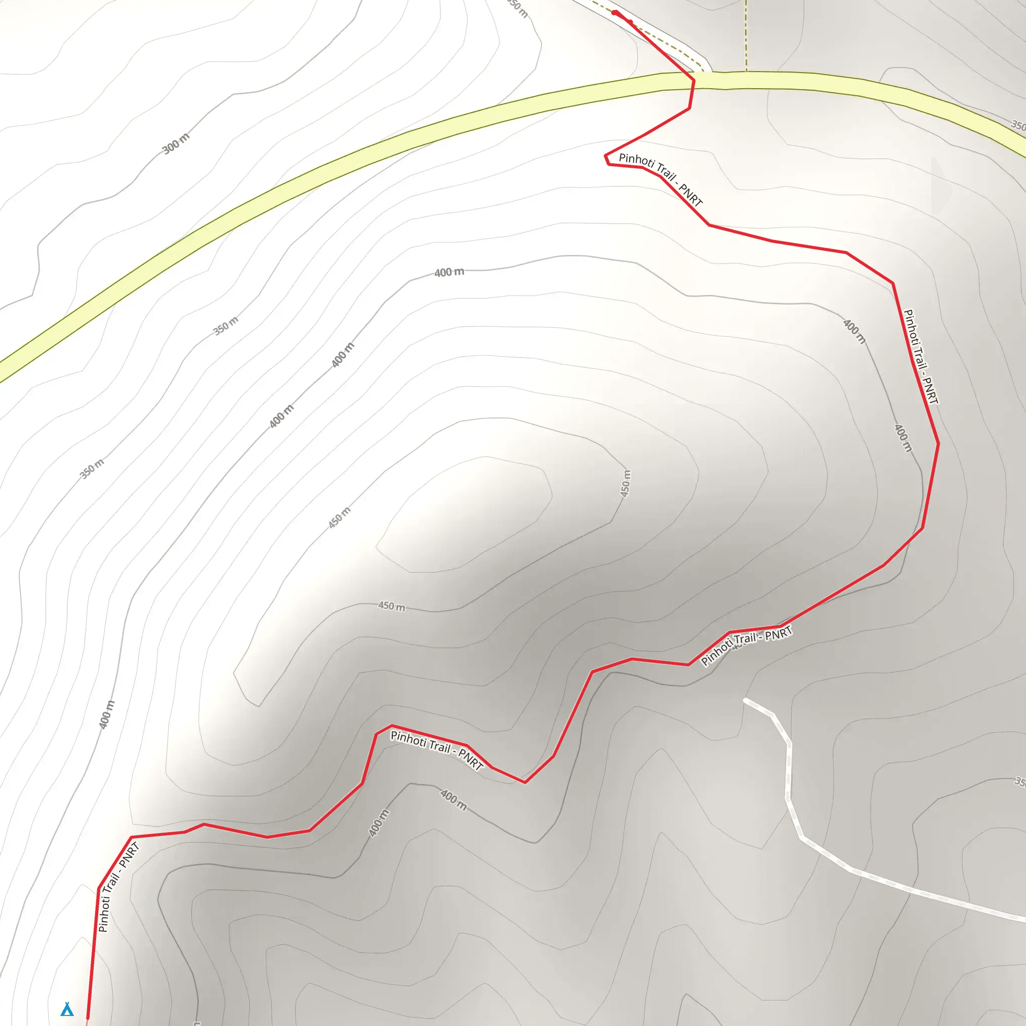 Pinhoti Trail via Bulls Gap mobile static map