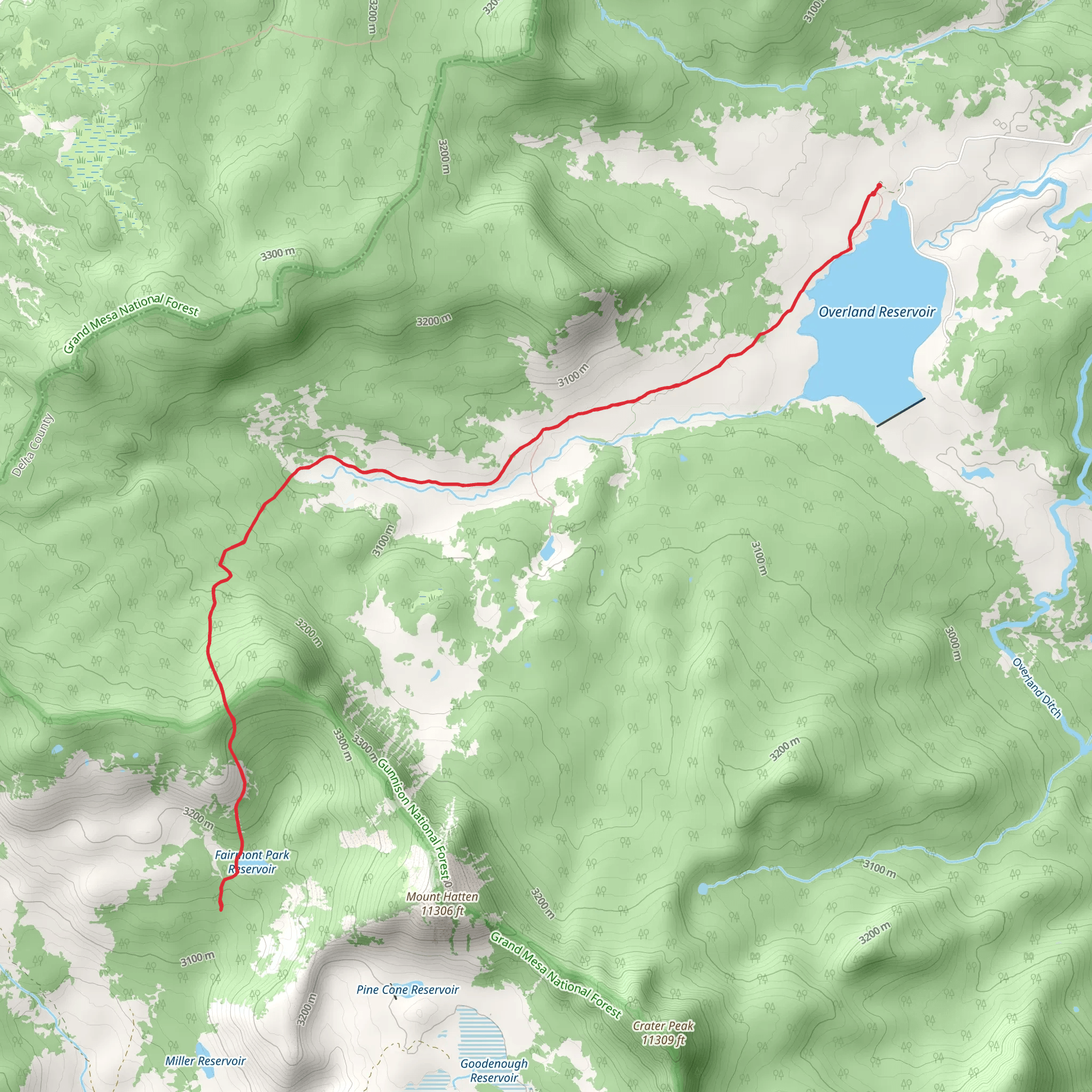 Elk Park Trail mobile static map