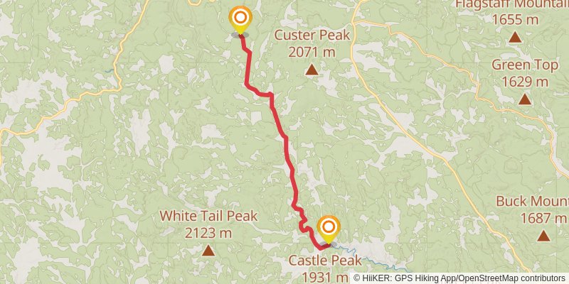 George S Mickelson Trail stage 2 Map
