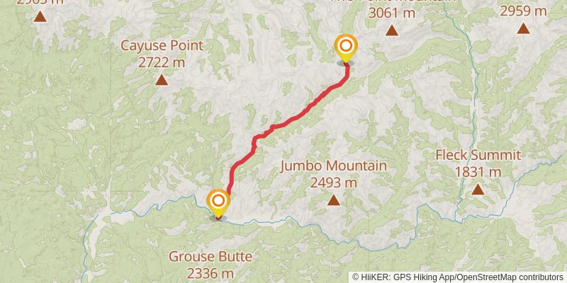 Idaho Centennial Trail stage 14 Map