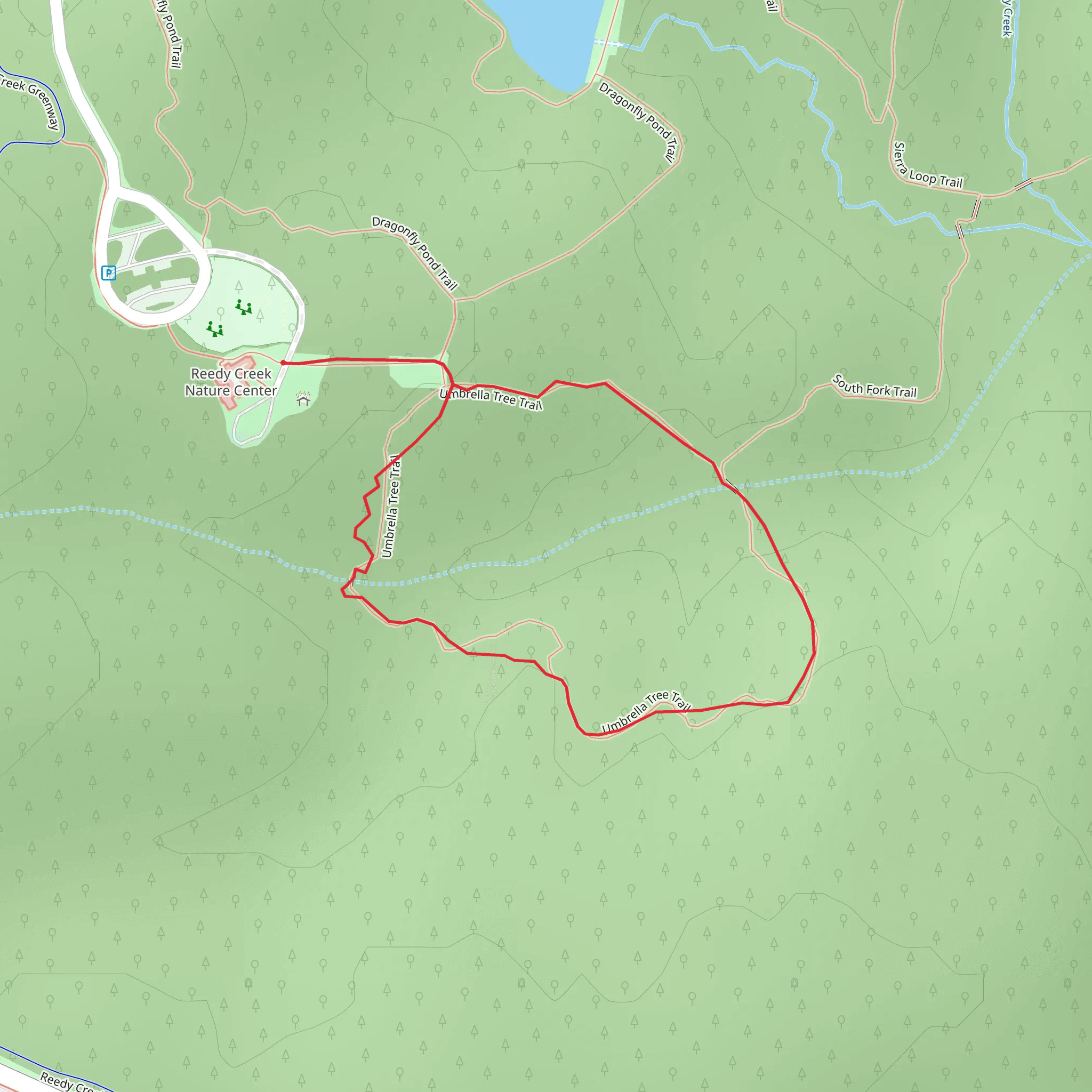Umbrella Tree Loop Trail mobile static map