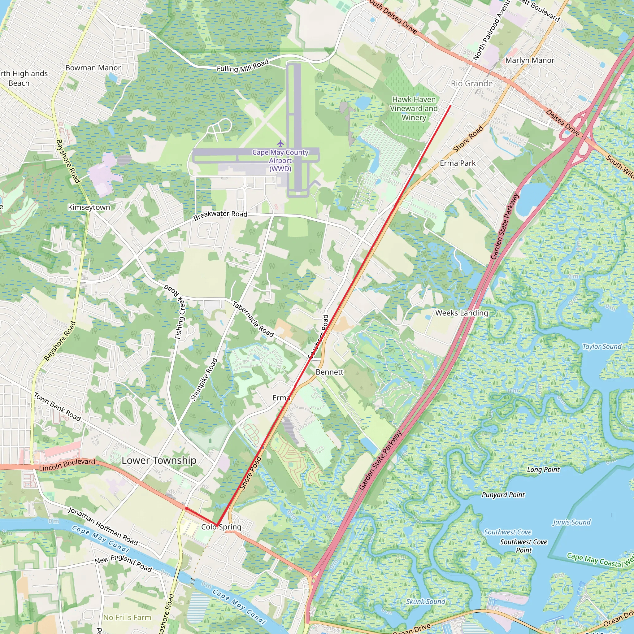 Cold Spring Path mobile static map