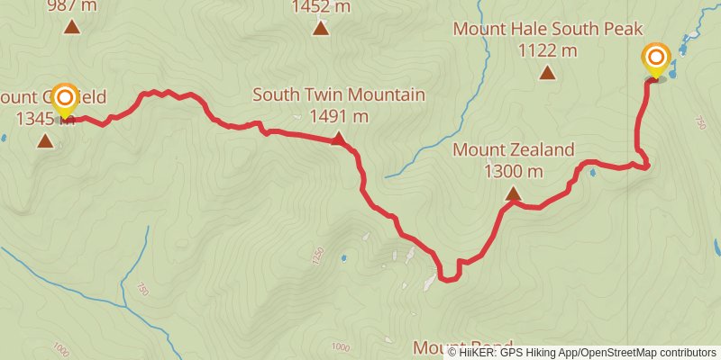 Appalachian Trail - New Hampshire stage 8 Map