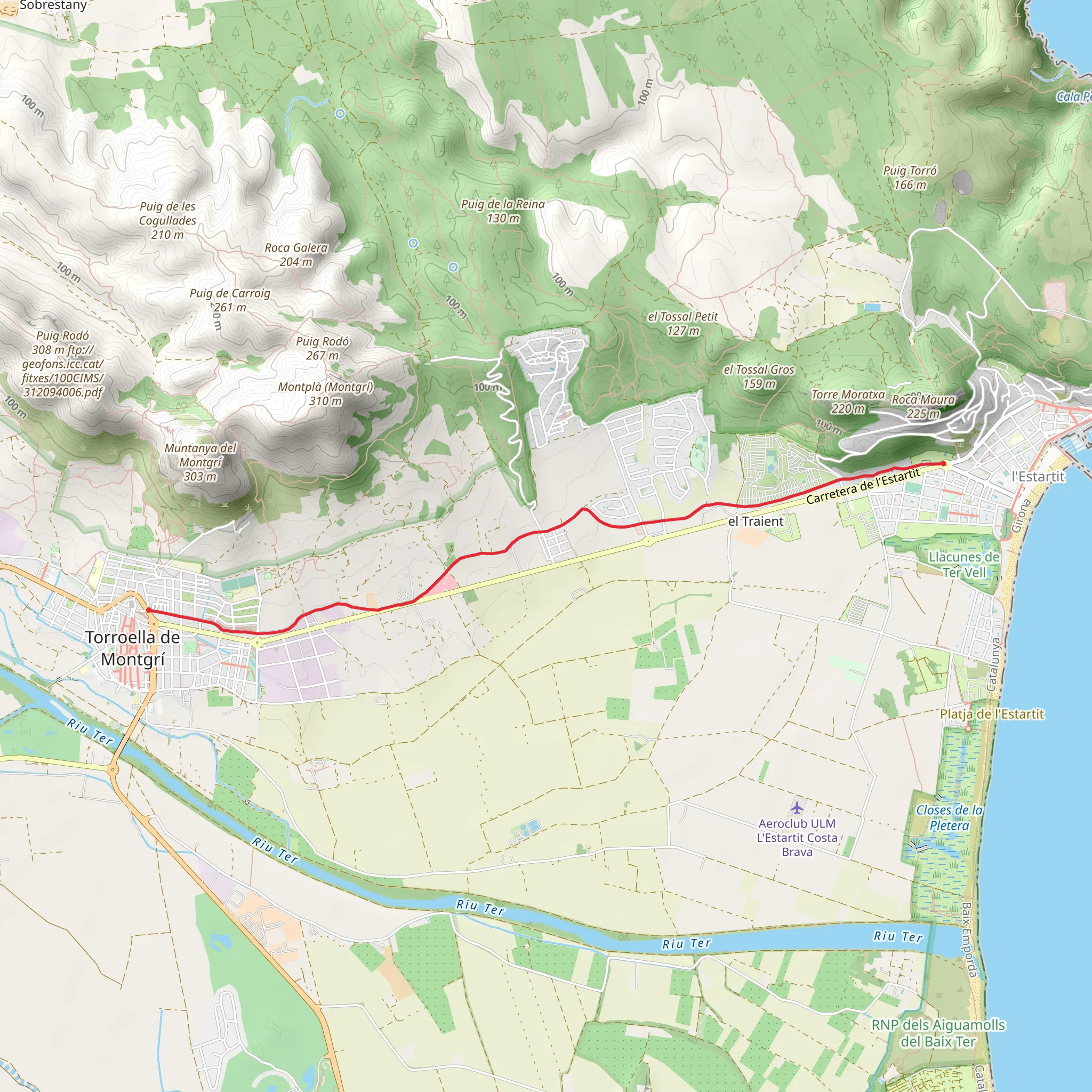 Torroella de Montgri - L'Estartit SL C 21 mobile static map