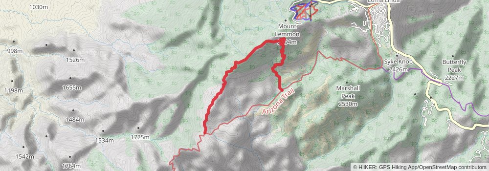 Arizona Trail alt 2 Map
