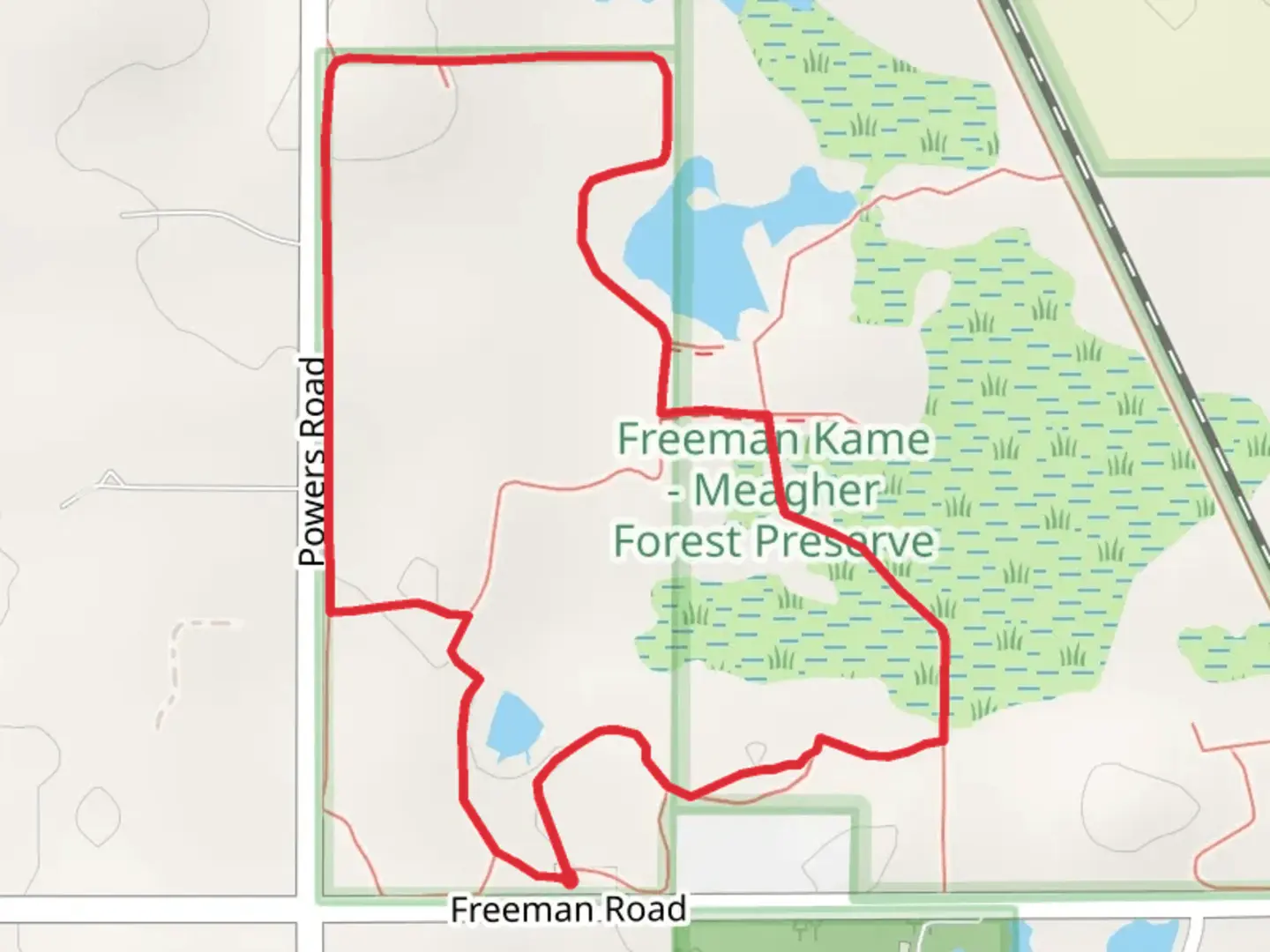 An image depicting the trail West Loop Trail and its surrounding area.