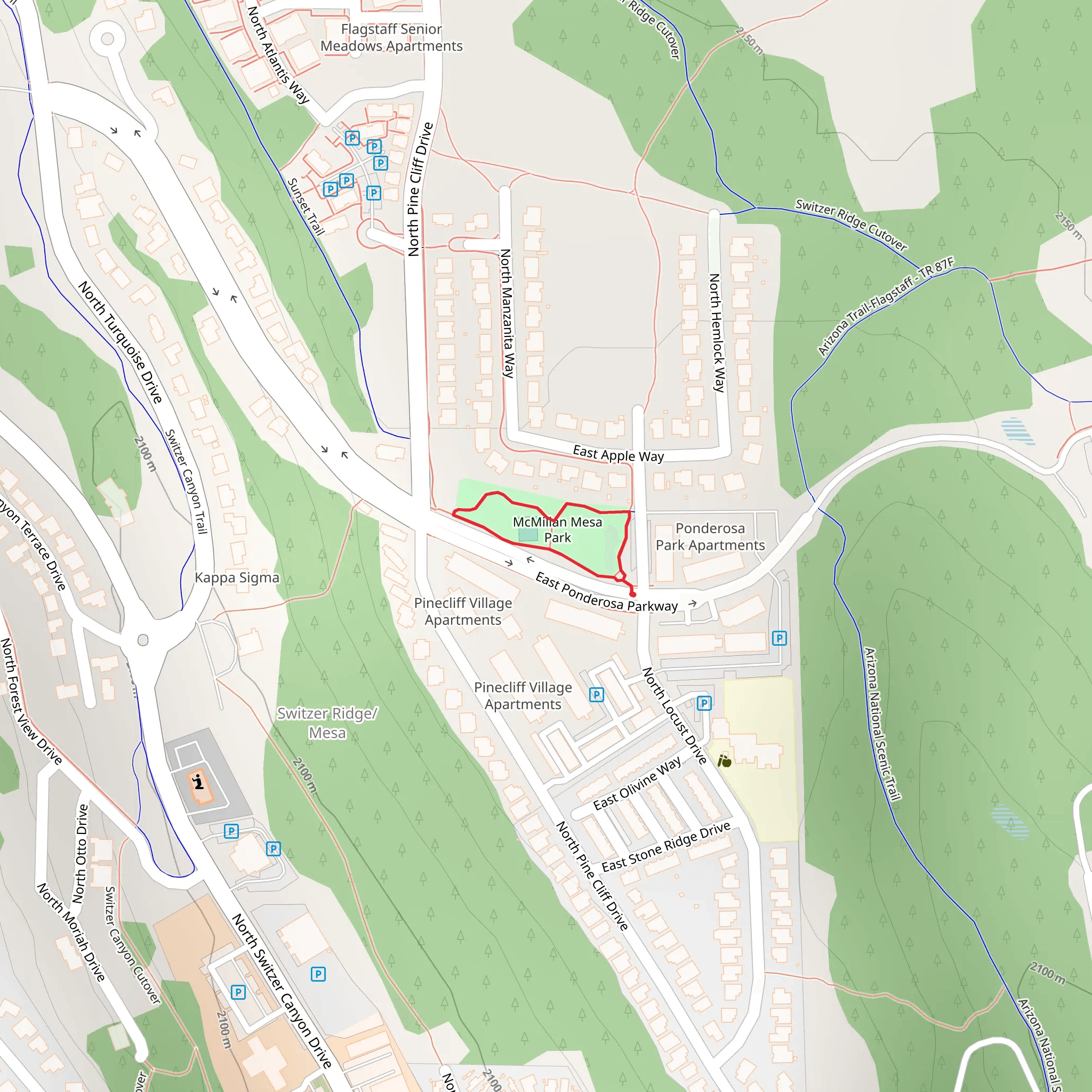 McMillan Mesa Park Loop mobile static map