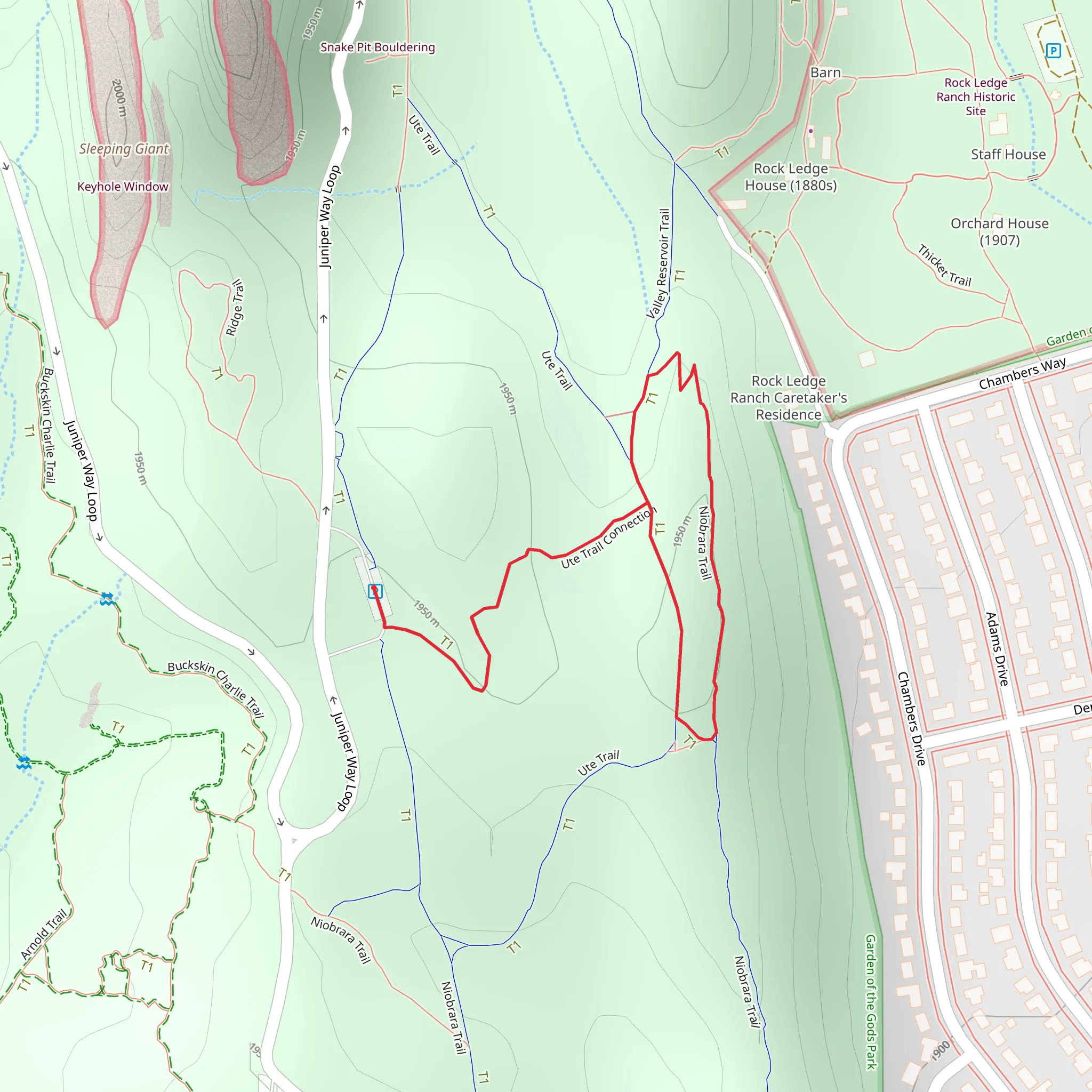 Juniper Way Loop mobile static map