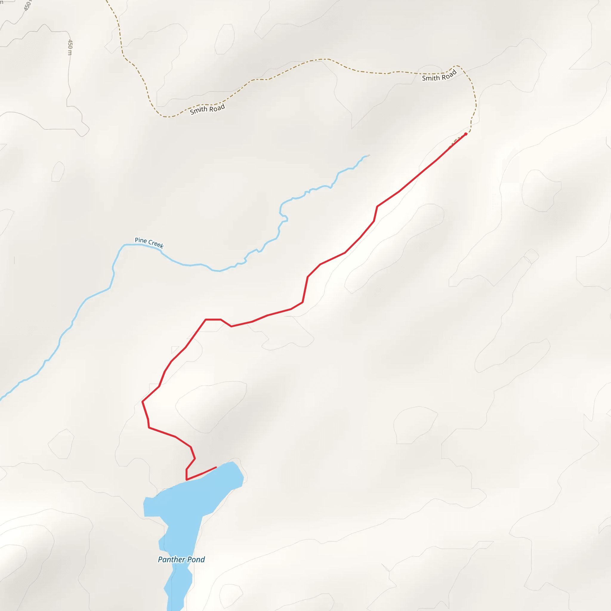 Panther Pond Trail mobile static map