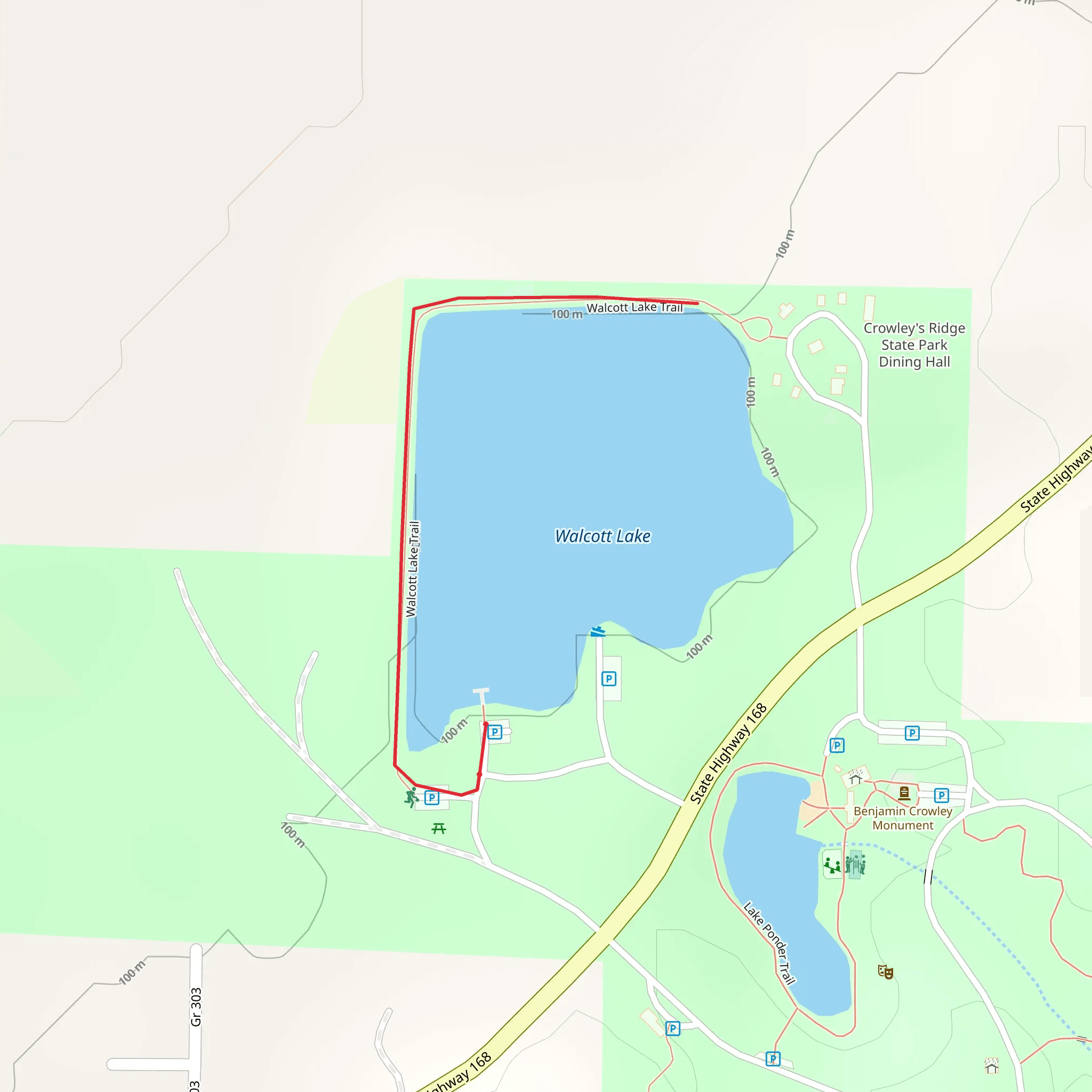 Walk around Walcott Lake mobile static map