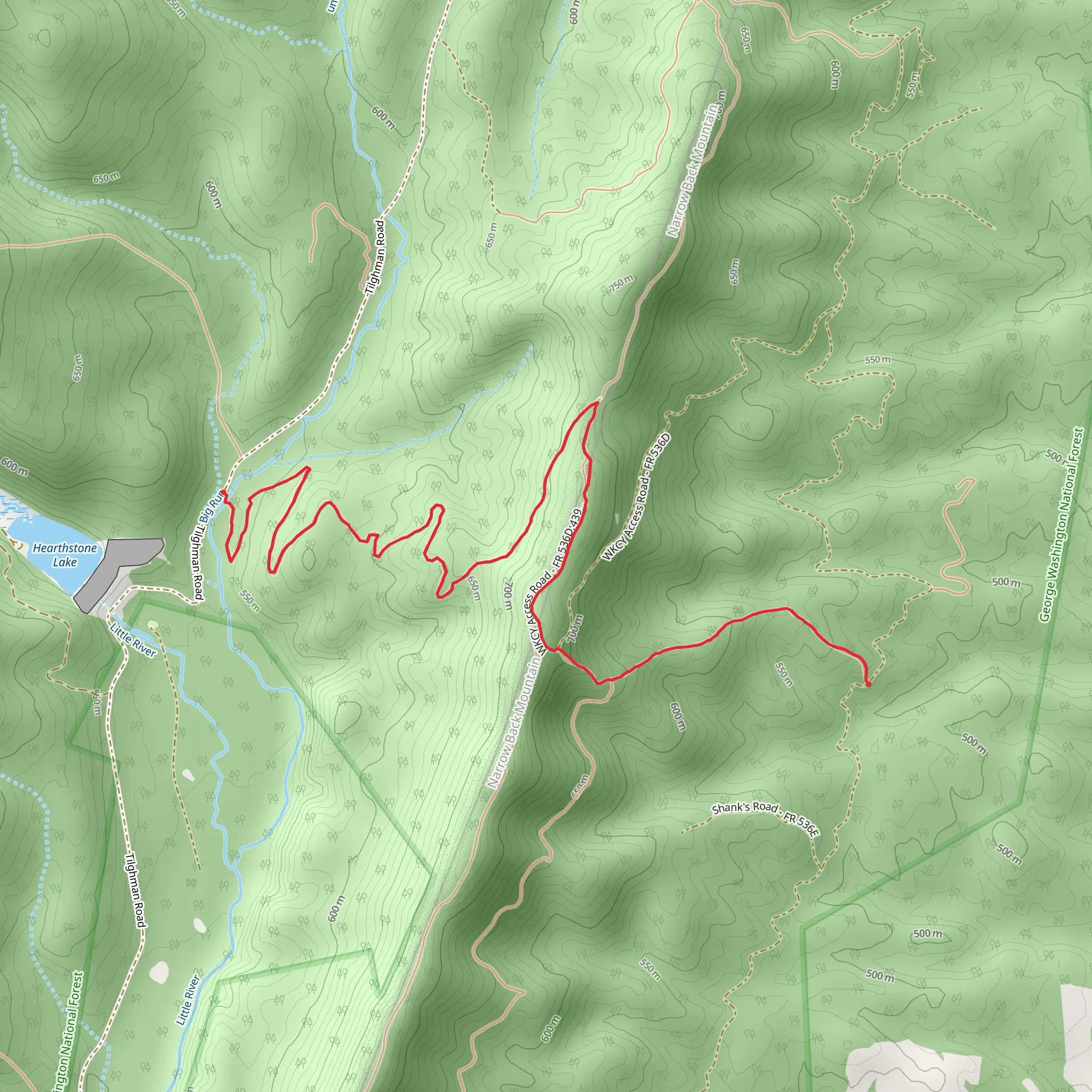 Tillman Trail mobile static map