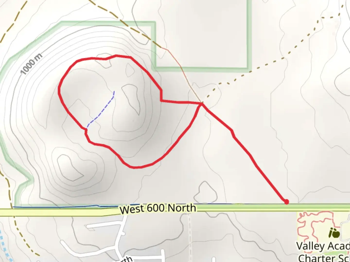 An image depicting the trail West Cinder Knoll Trail and its surrounding area.