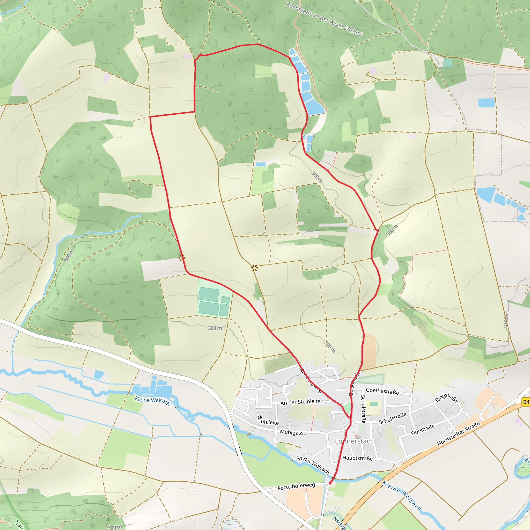 Rundweg Lonnerstadt mobile static map