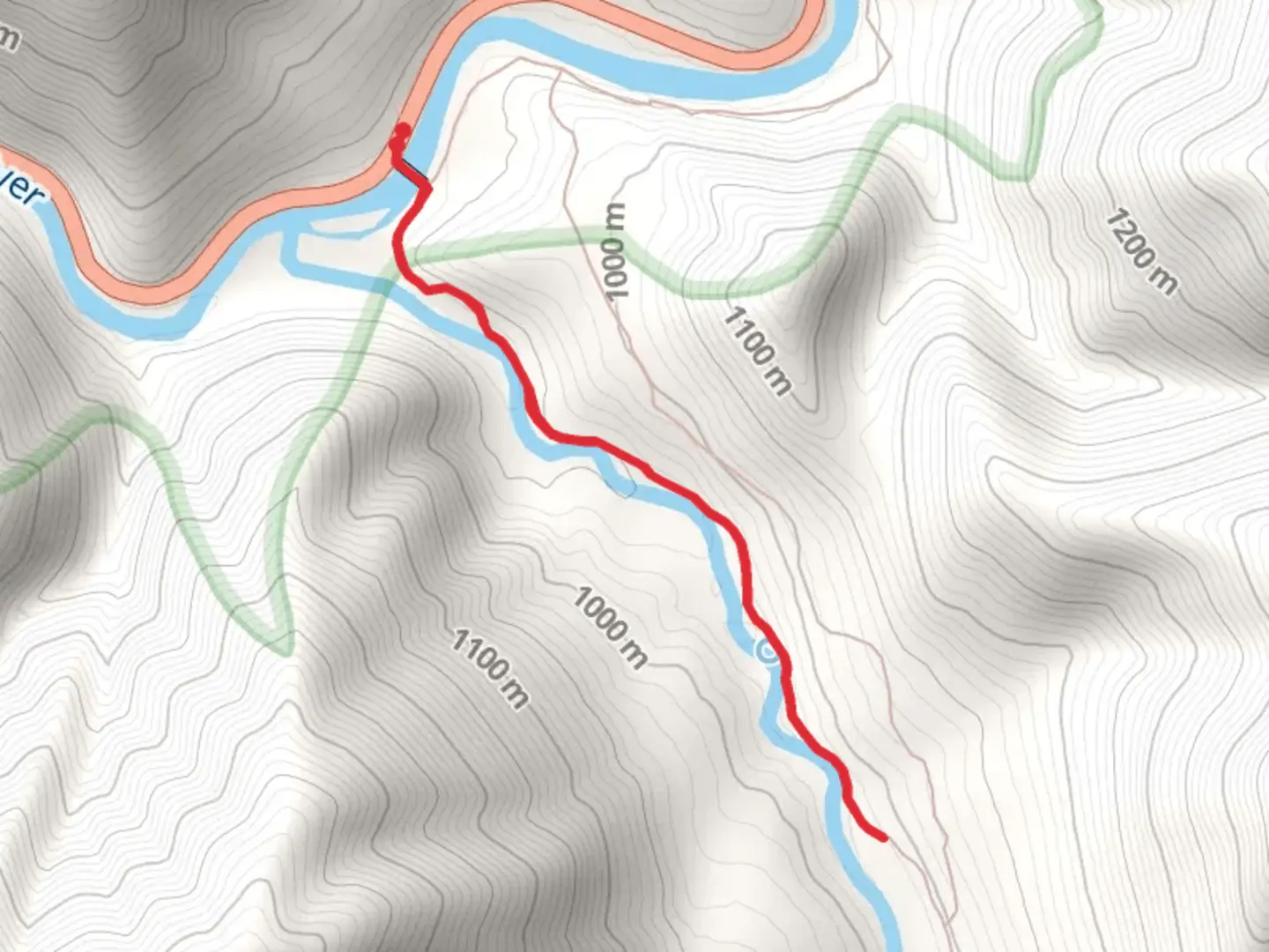 An image depicting the trail Warm Springs Creek from Lochsa River and its surrounding area.