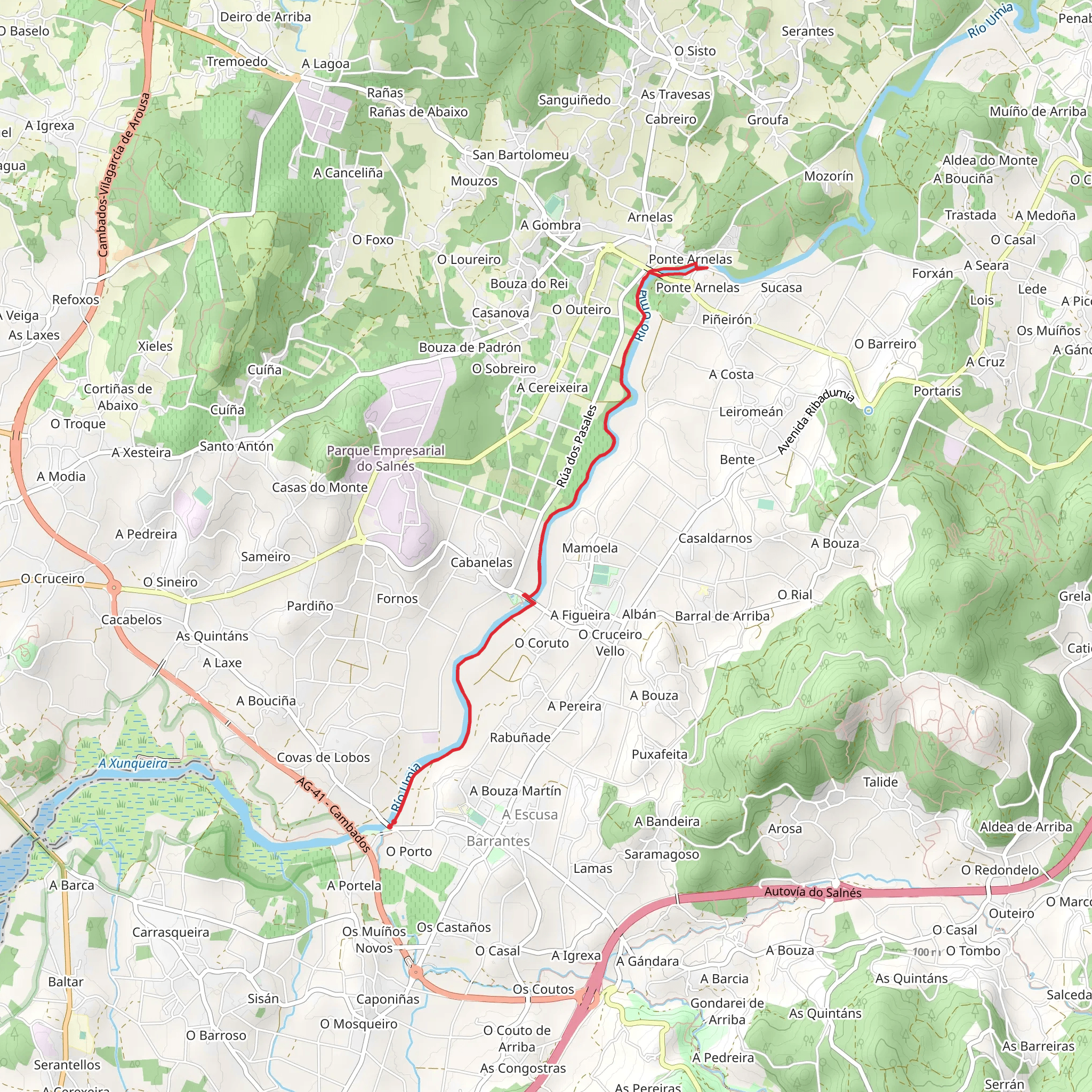 PR G 173 Ruta do Umia mobile static map