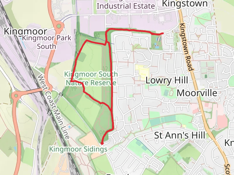 Kingmoor South Nature Reserve Loop mobile static map