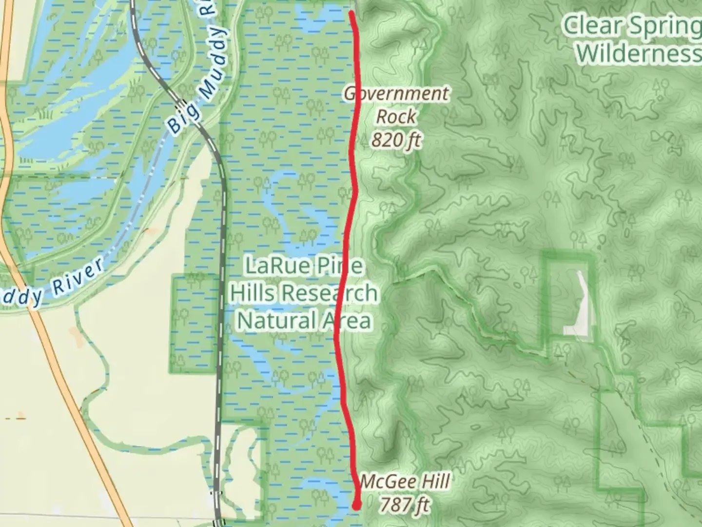 An image depicting the trail Snake Road Trail and its surrounding area.