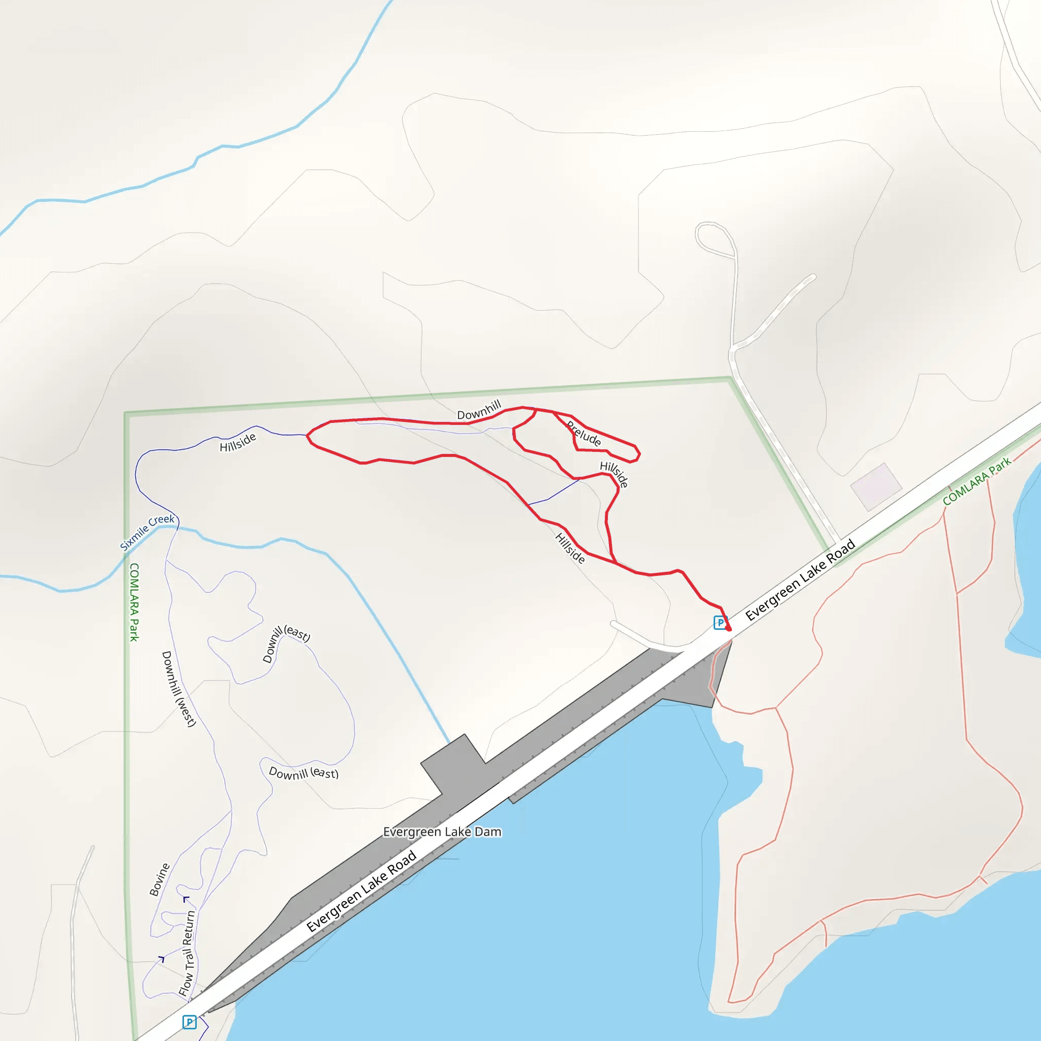 Hillside Loop mobile static map