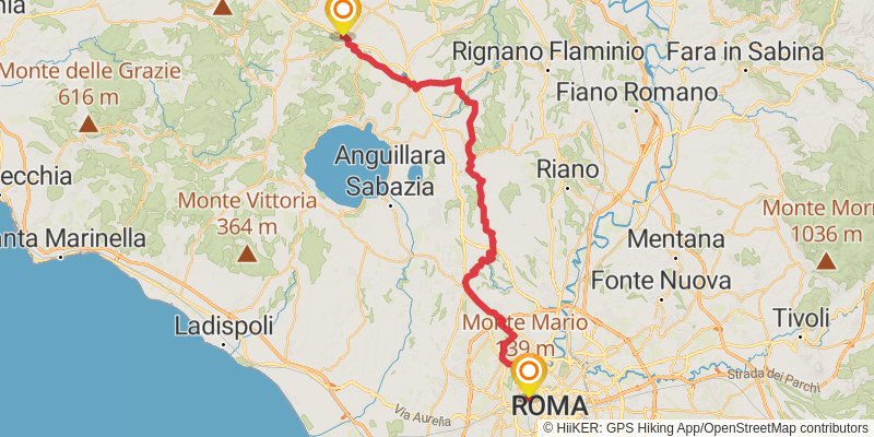 Via Francigena - Italy stage 11 Map