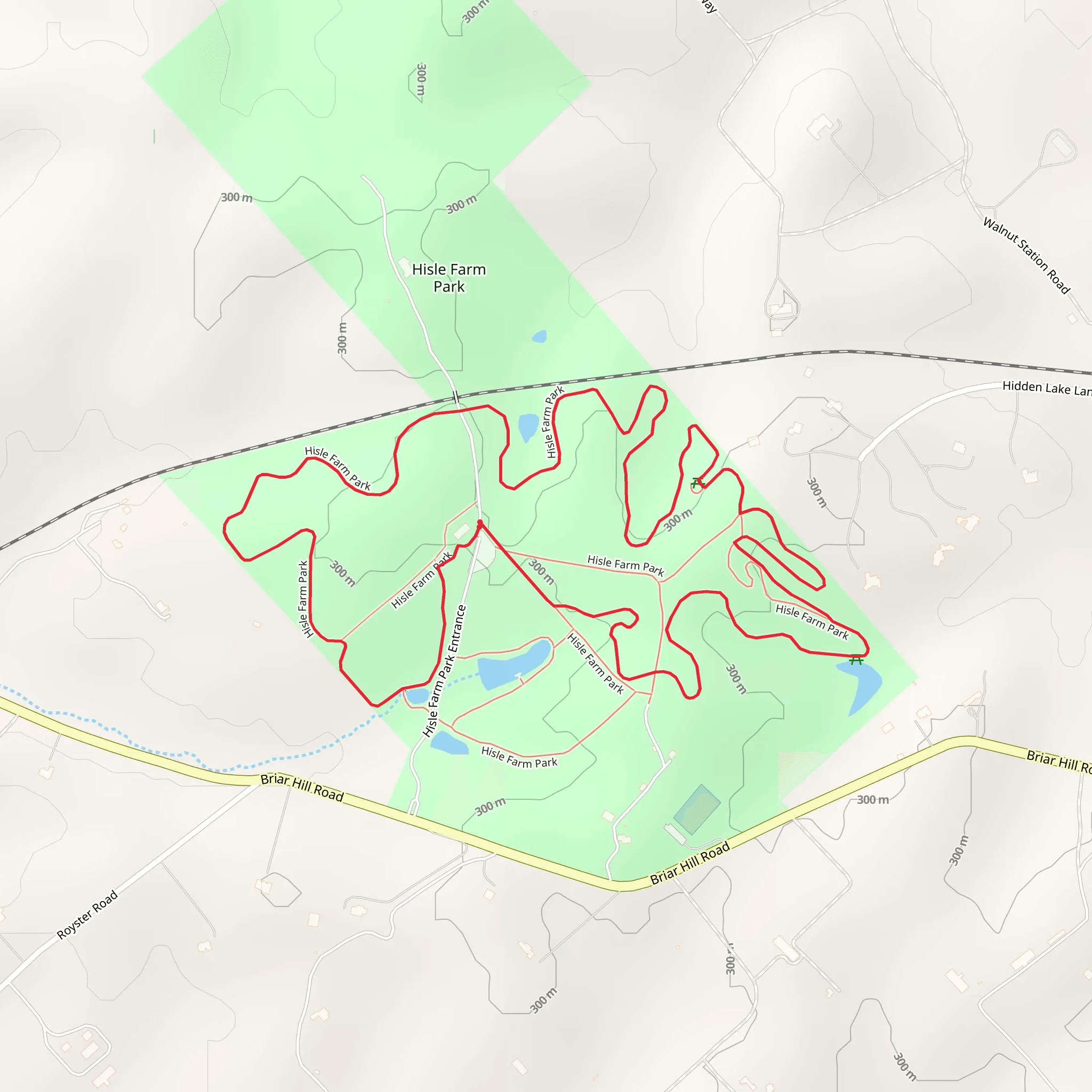 Hisle Farm Park Loop mobile static map