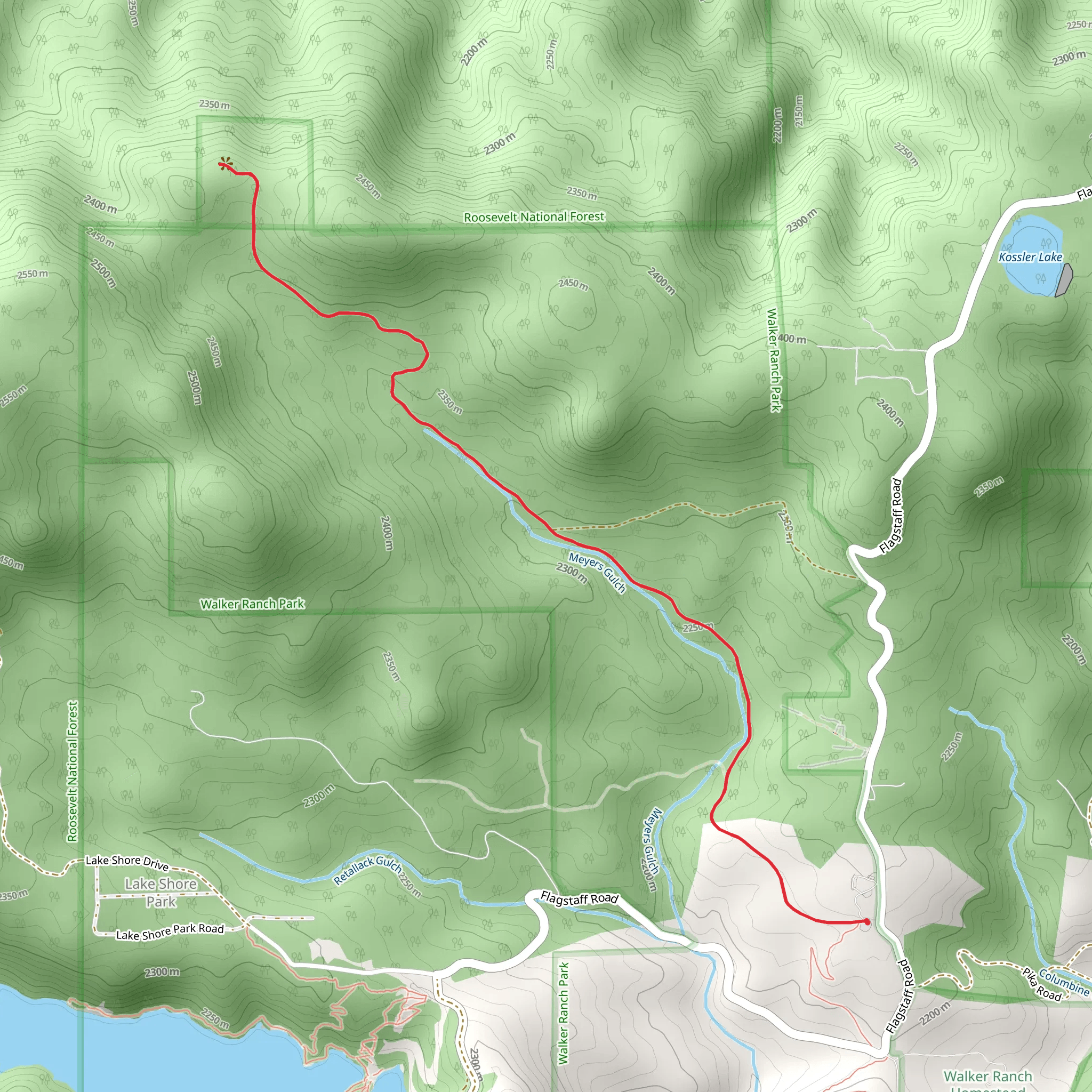 Meyers Gulch mobile static map
