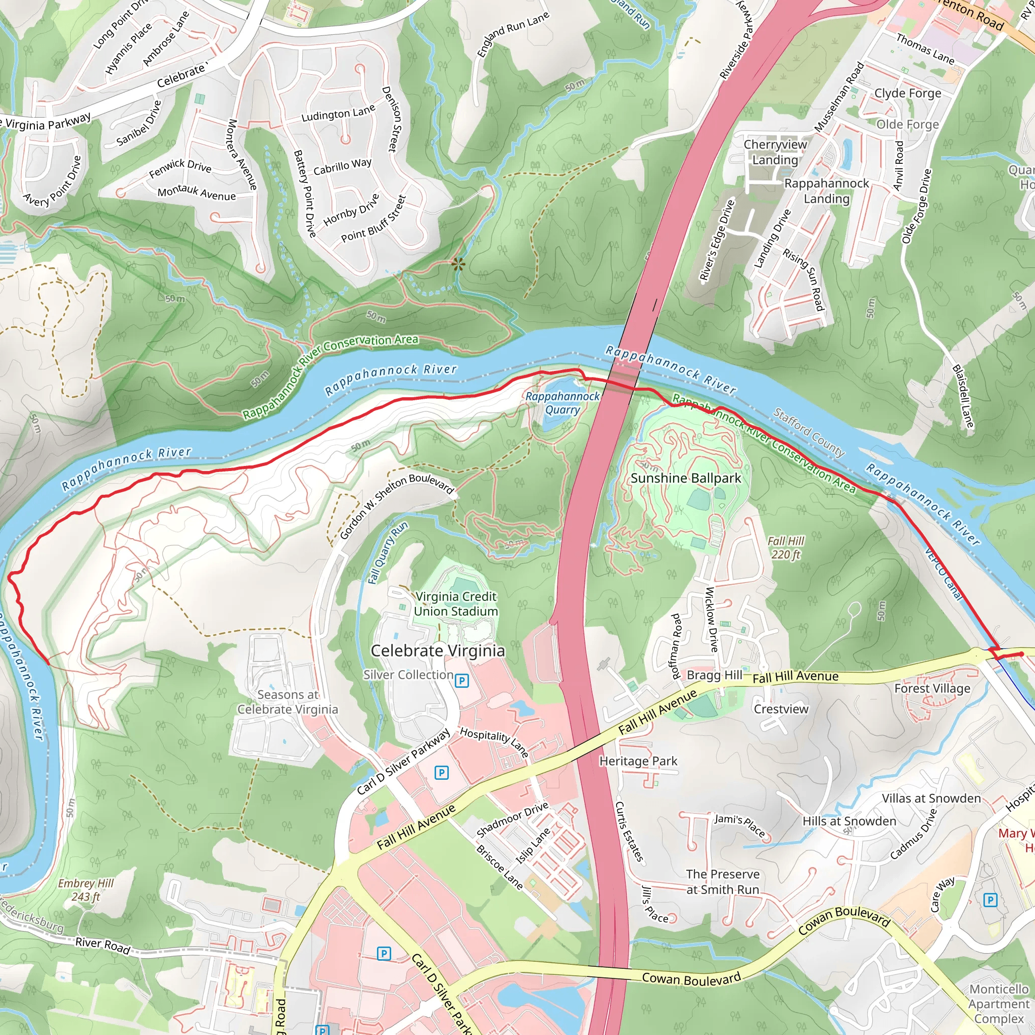 Scout and Beach Trail mobile static map
