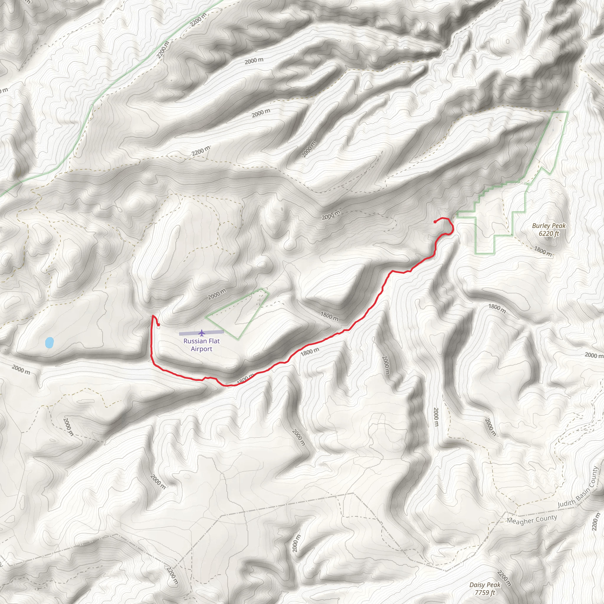 South Fork Judith River Trail mobile static map