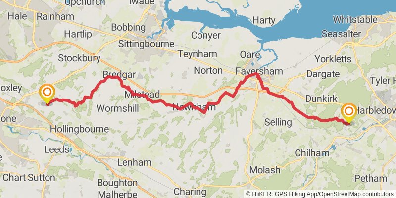 Pilgrims Way alt 3 Map