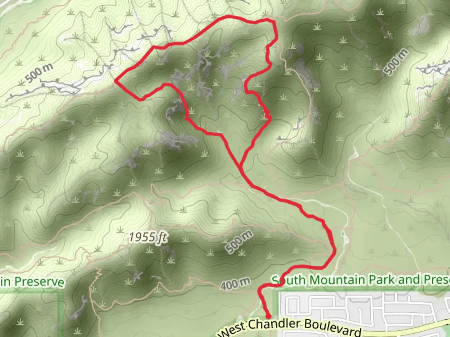 An image depicting the trail Pyramid, Lost Ranch Ruins and Lost Ranch Mine Loop Trail and its surrounding area.