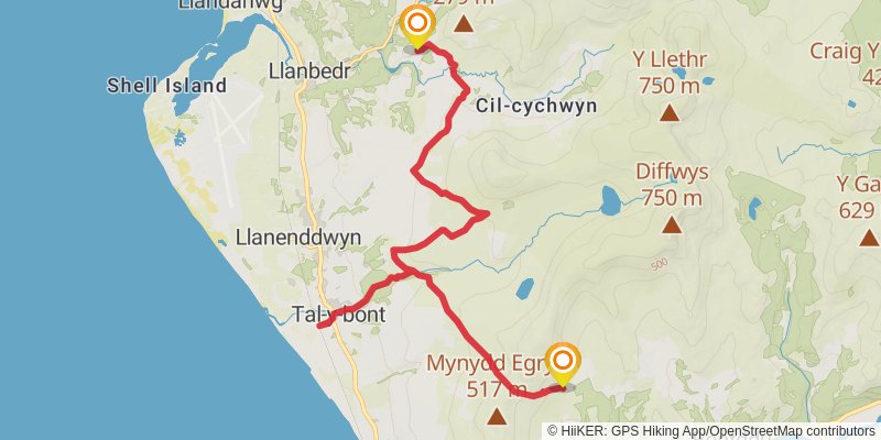 Aberdovey to Porthmadog Walk stage 4 Map