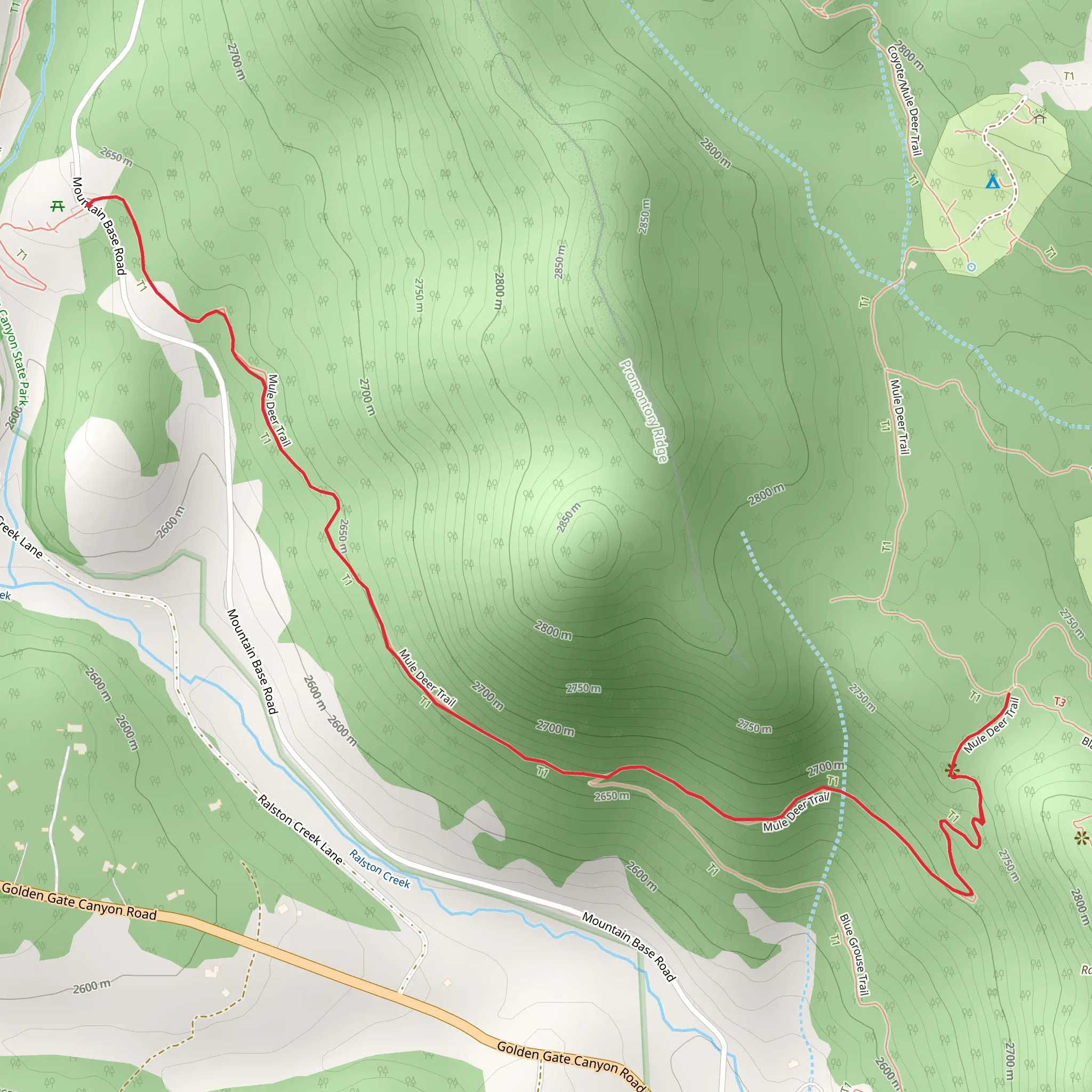 Mule Deer Trail mobile static map