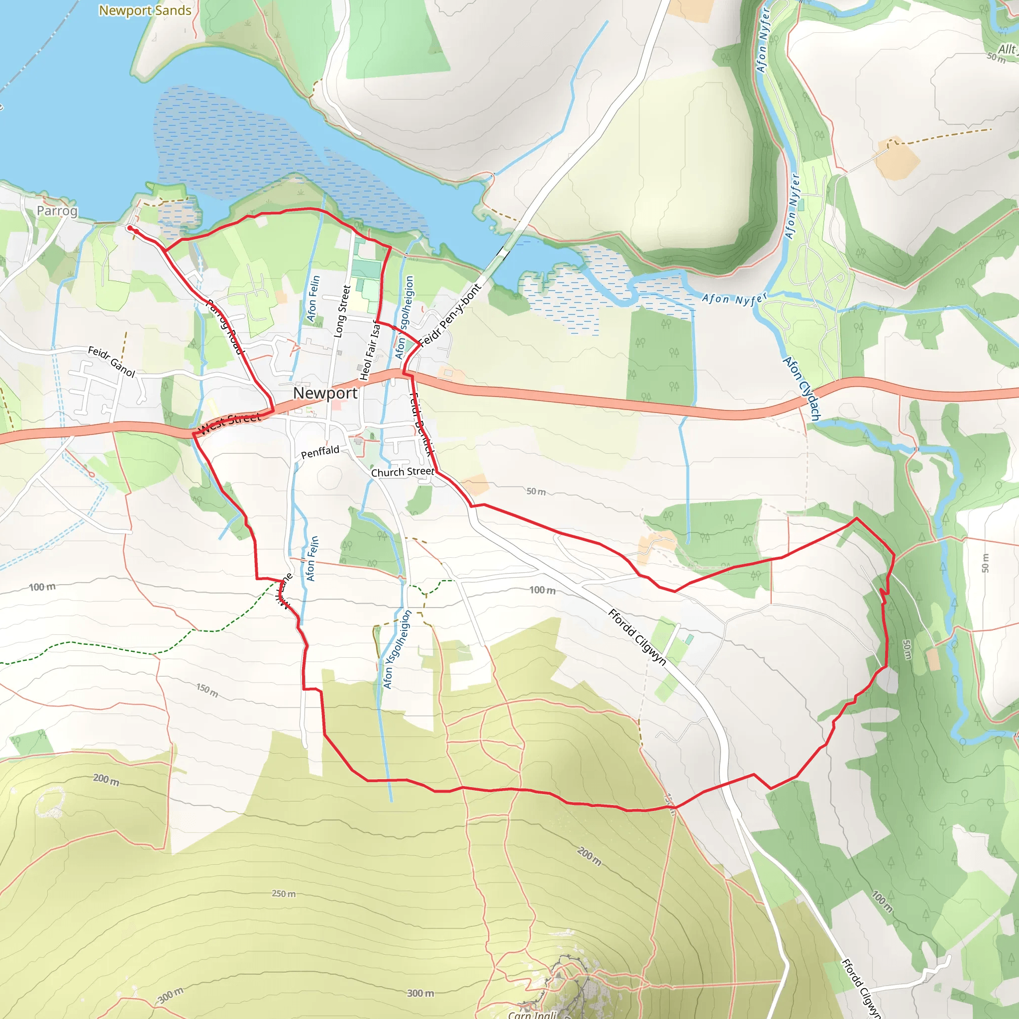 Newport Millennium Trail mobile static map