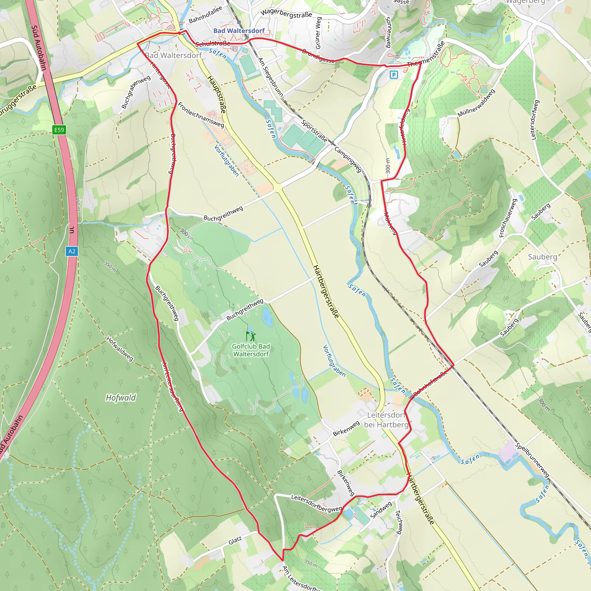 Winterwanderweg in Bad Waltersdorf mobile static map