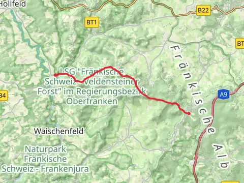 Plankenfels to Muthmannsreuth via Fraenkischer Gebirgsweg