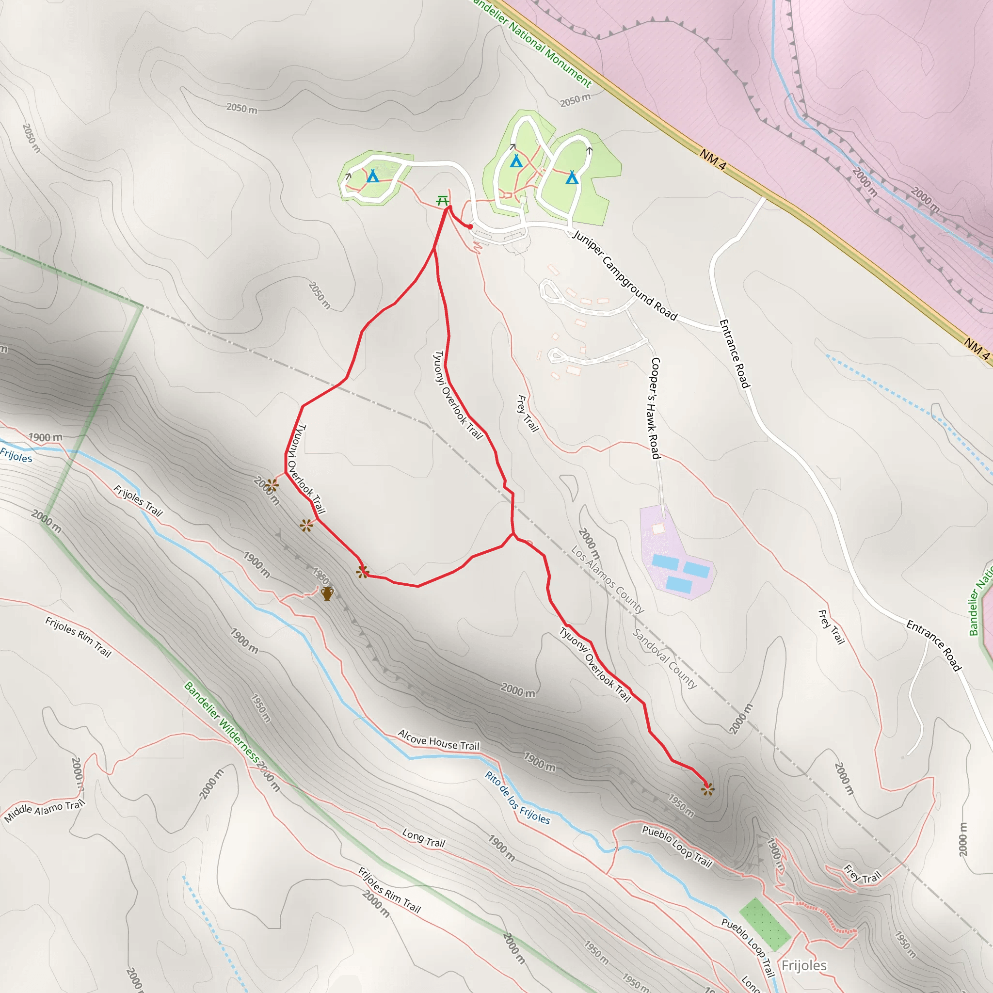 Tyuonyi Overlook Trail mobile static map