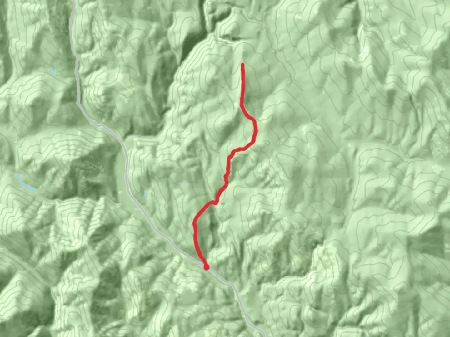 An image depicting the trail Shafer - Big Creek Baldy Trail and its surrounding area.