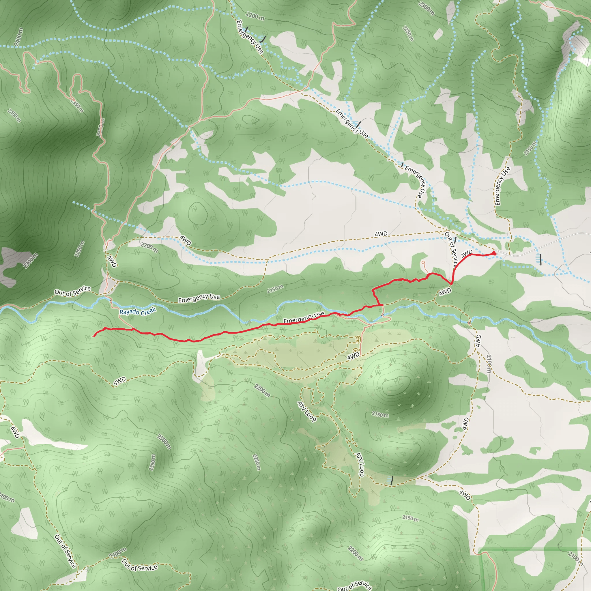 Rimrock Park Camps Trail and Zastrow Camp - Zastrow Turnaround Trail mobile static map