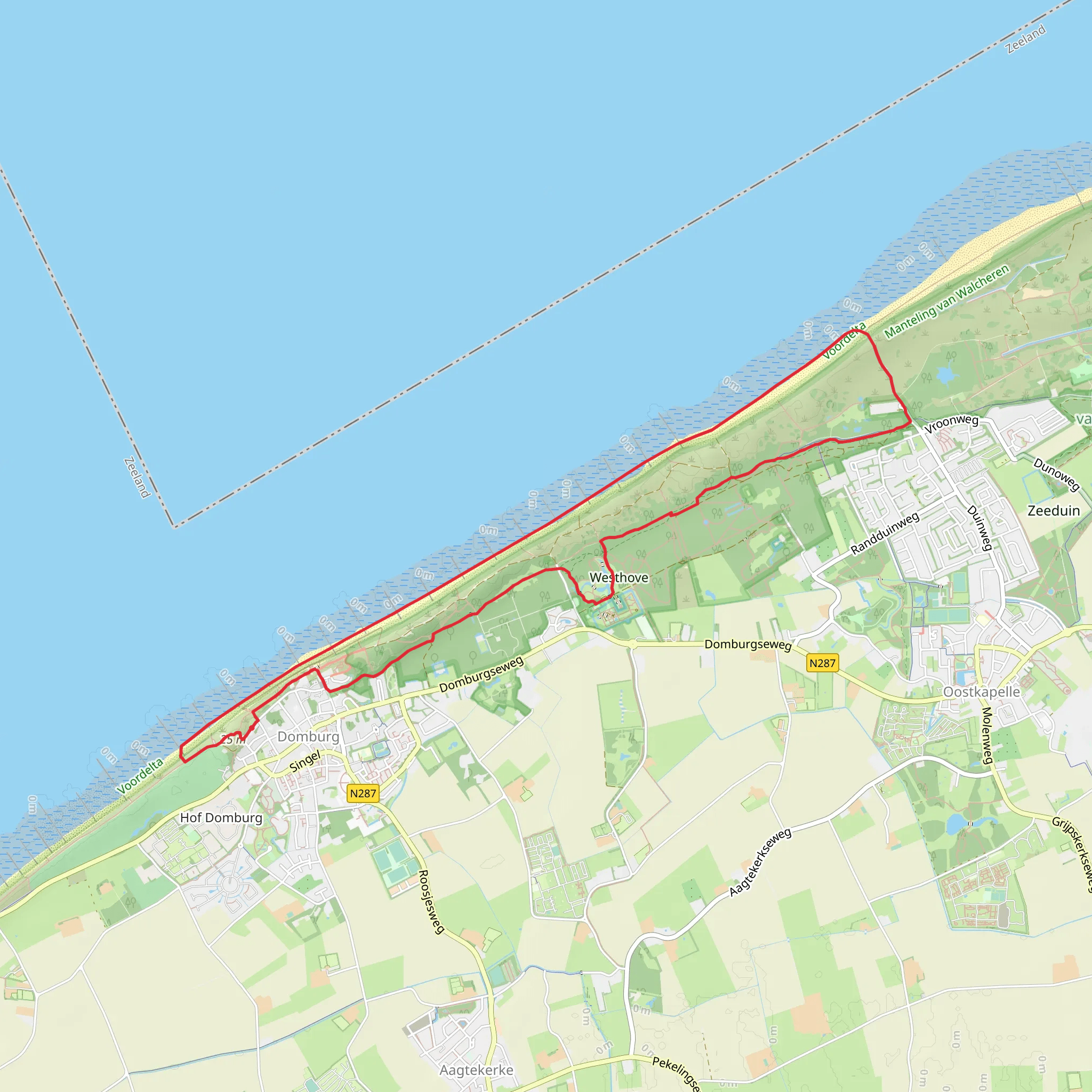 Hooge Hil, Breezand, Lage Duintjes and Dukndistel Loop mobile static map