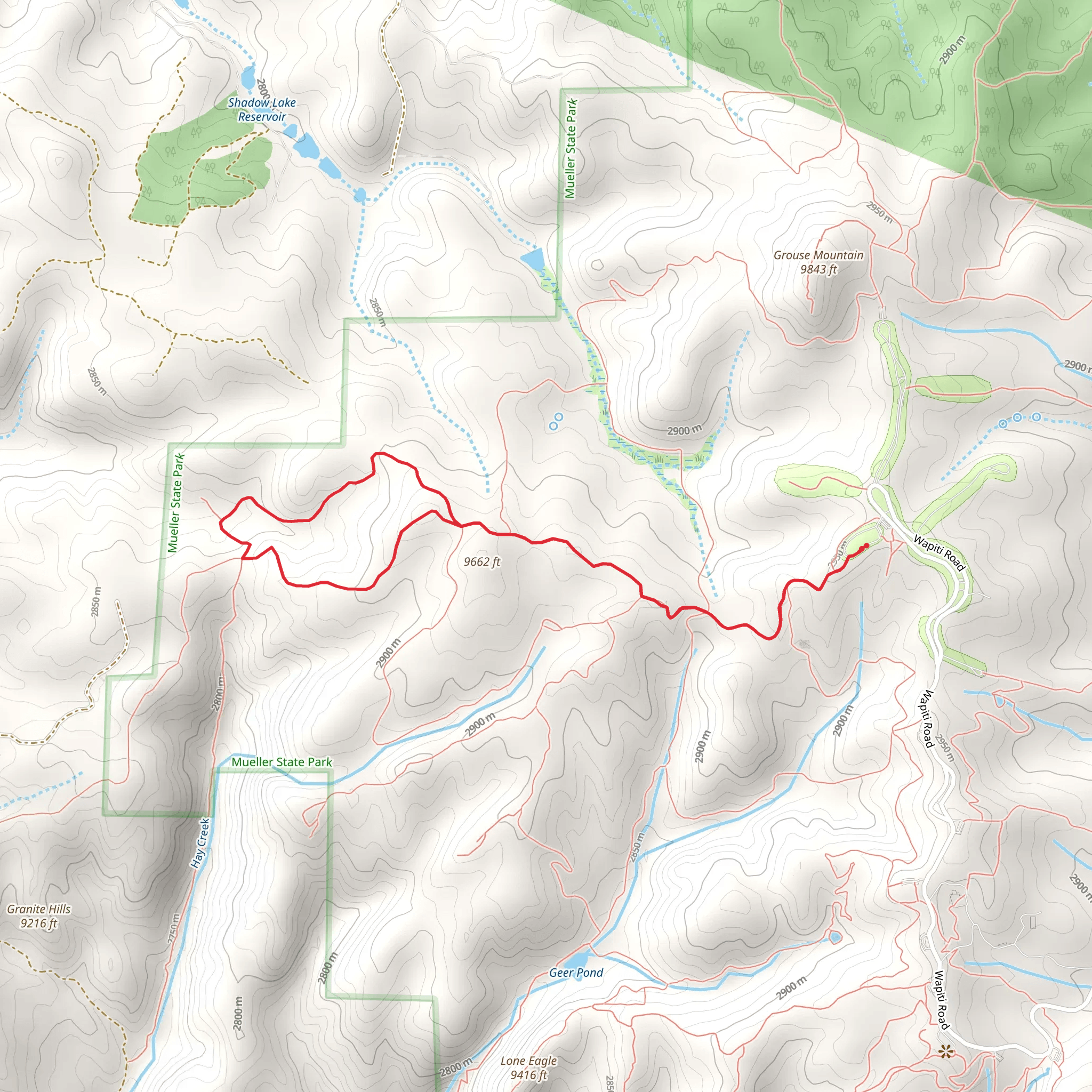 Black Bear and Nobel Cabin Loop Trail mobile static map