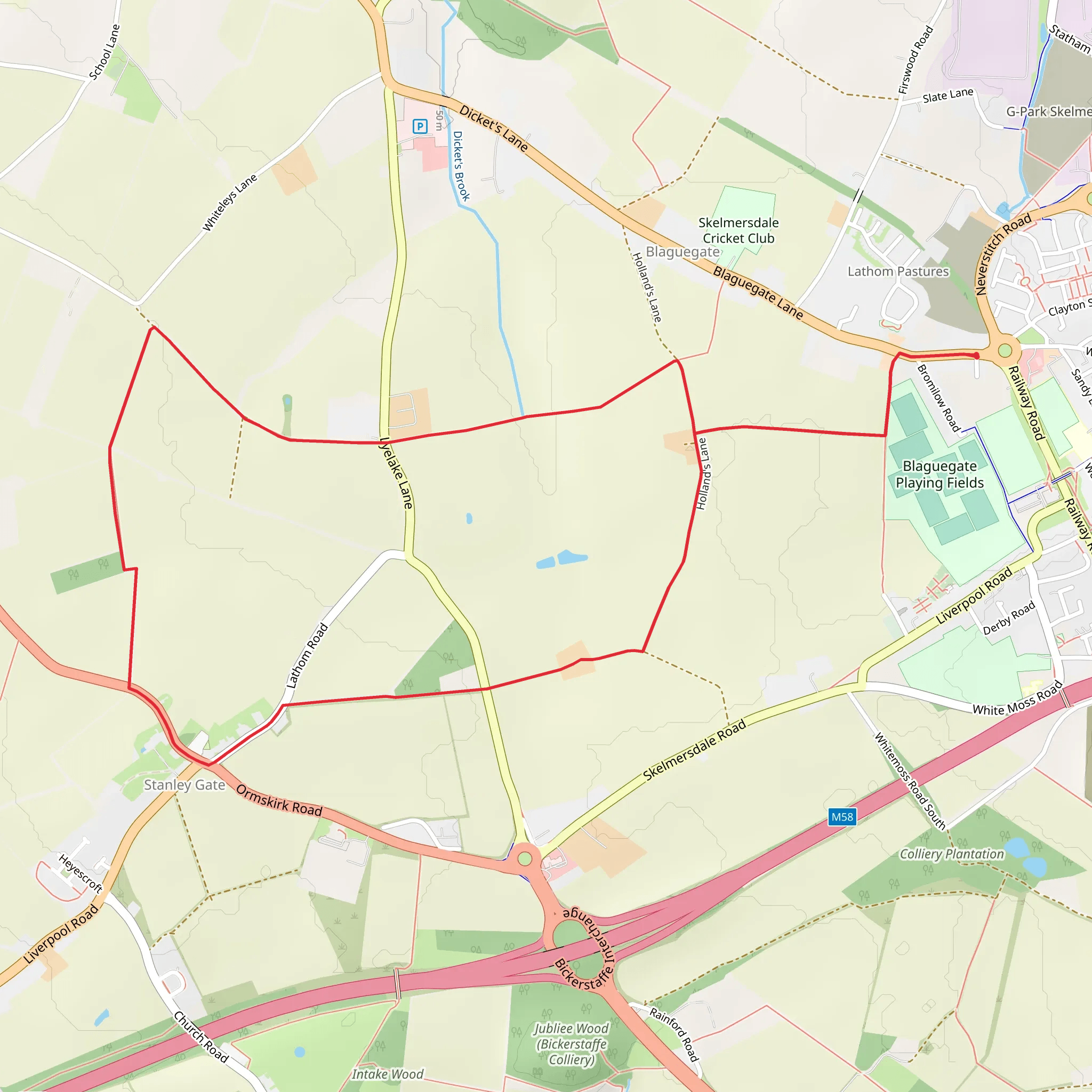 Stanley Gate Loop Walk mobile static map