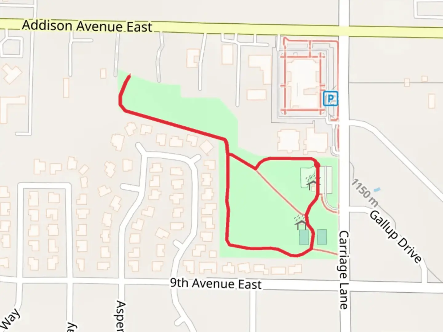 An image depicting the trail Clyde Thomsen Park Loop and its surrounding area.