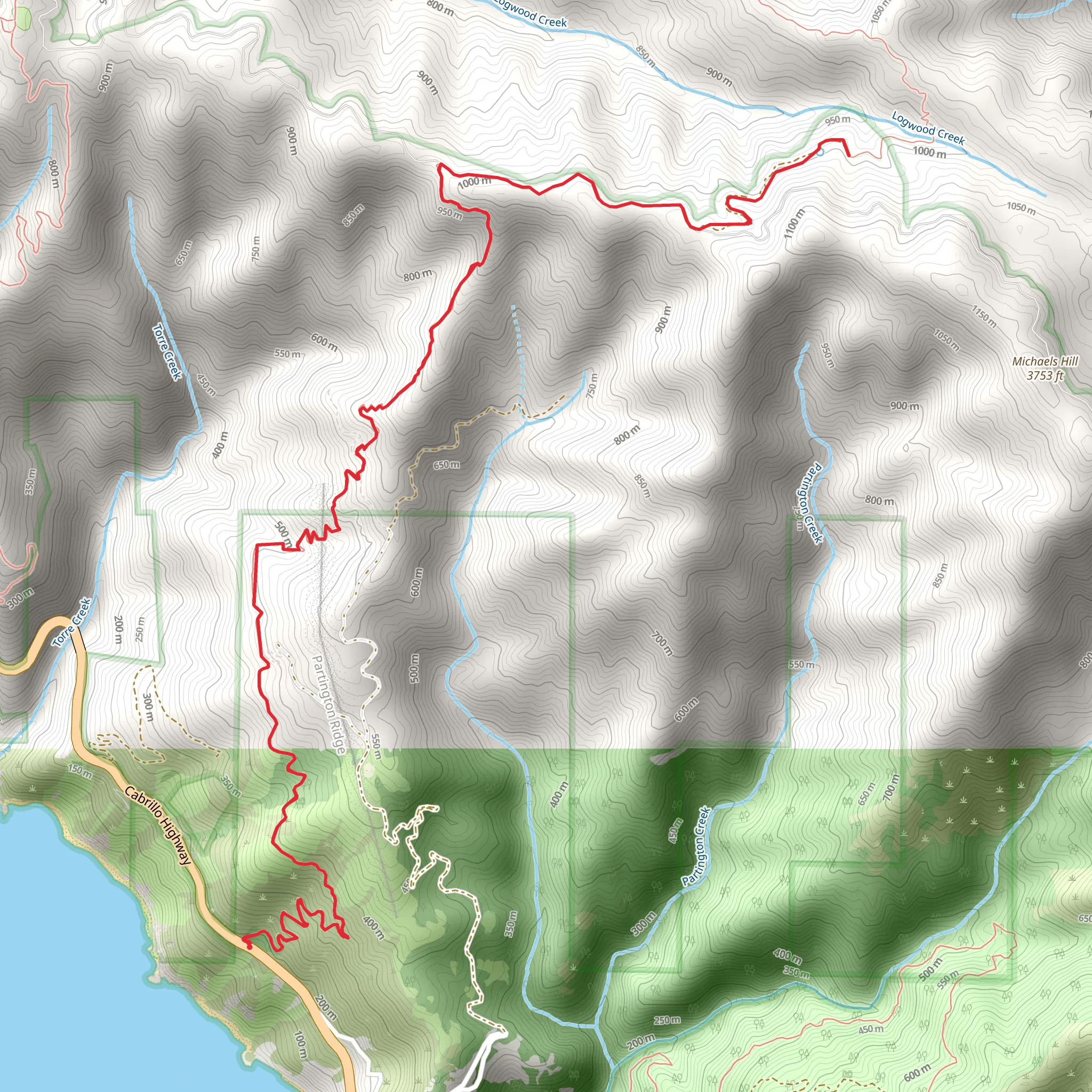 Cold Spring Camp via Deangulo Trail mobile static map