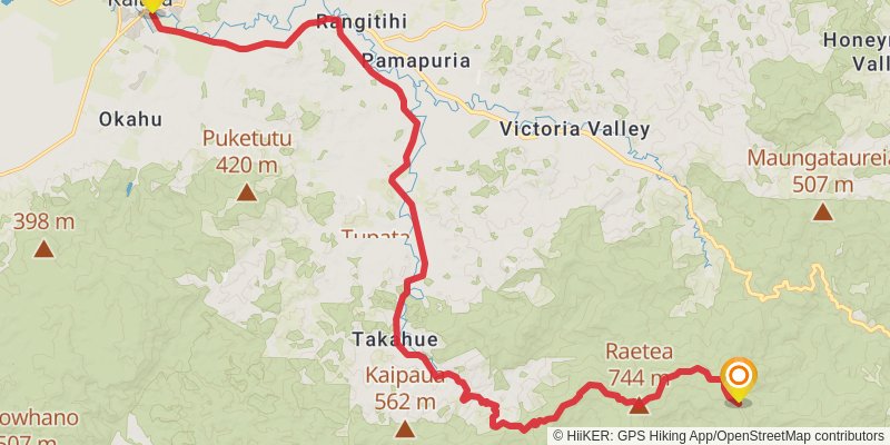 Cape Reinga Coastal Walkway stage 27 Map