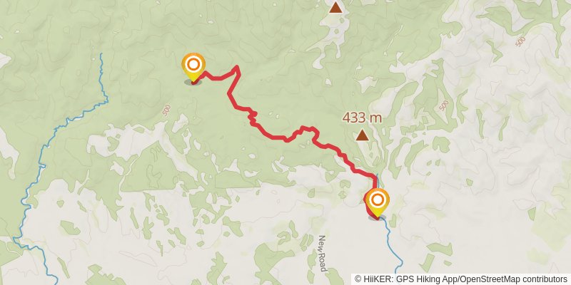 Mount Oxford Track stage 2 Map